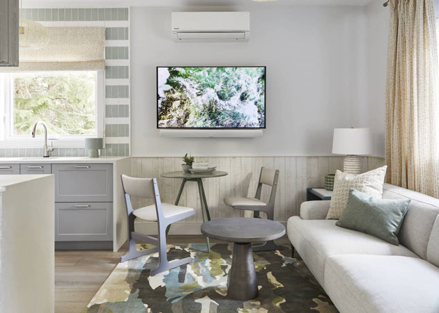 Small living room with dining nook