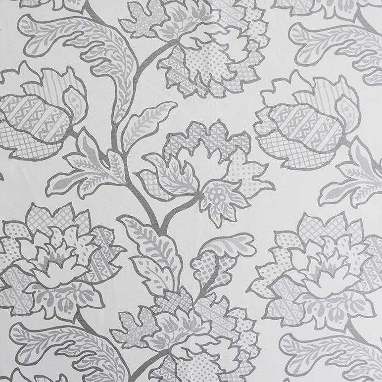 Geo Floral Platinum Fabric