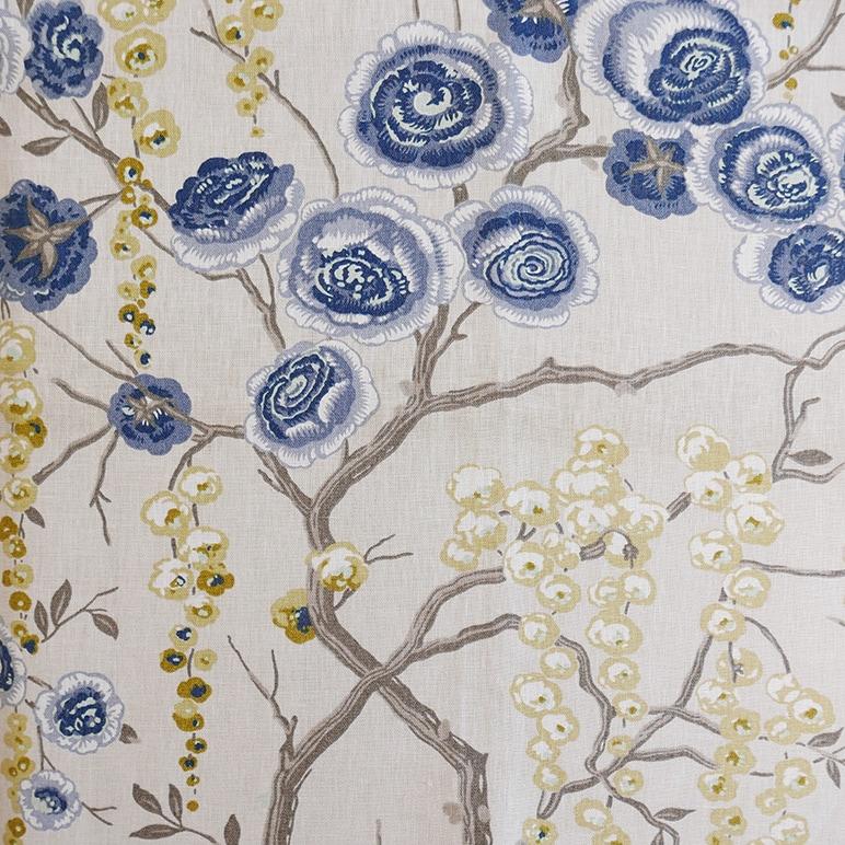 Peony Tree Ultramarine Fabric | Sarah Richardson Design