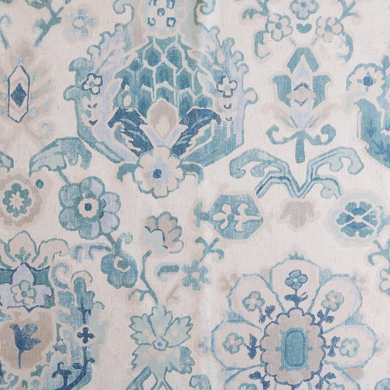 Sarouk Rug Aquamarine Fabric | Sarah Richardson Design