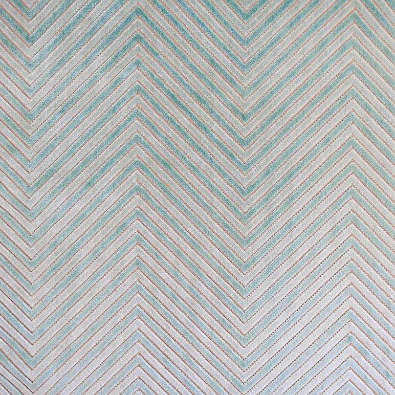 Zig and Zag Aqua Fabric | Sarah Richardson Design