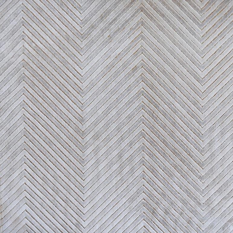 Zig and Zag Silver Fabric