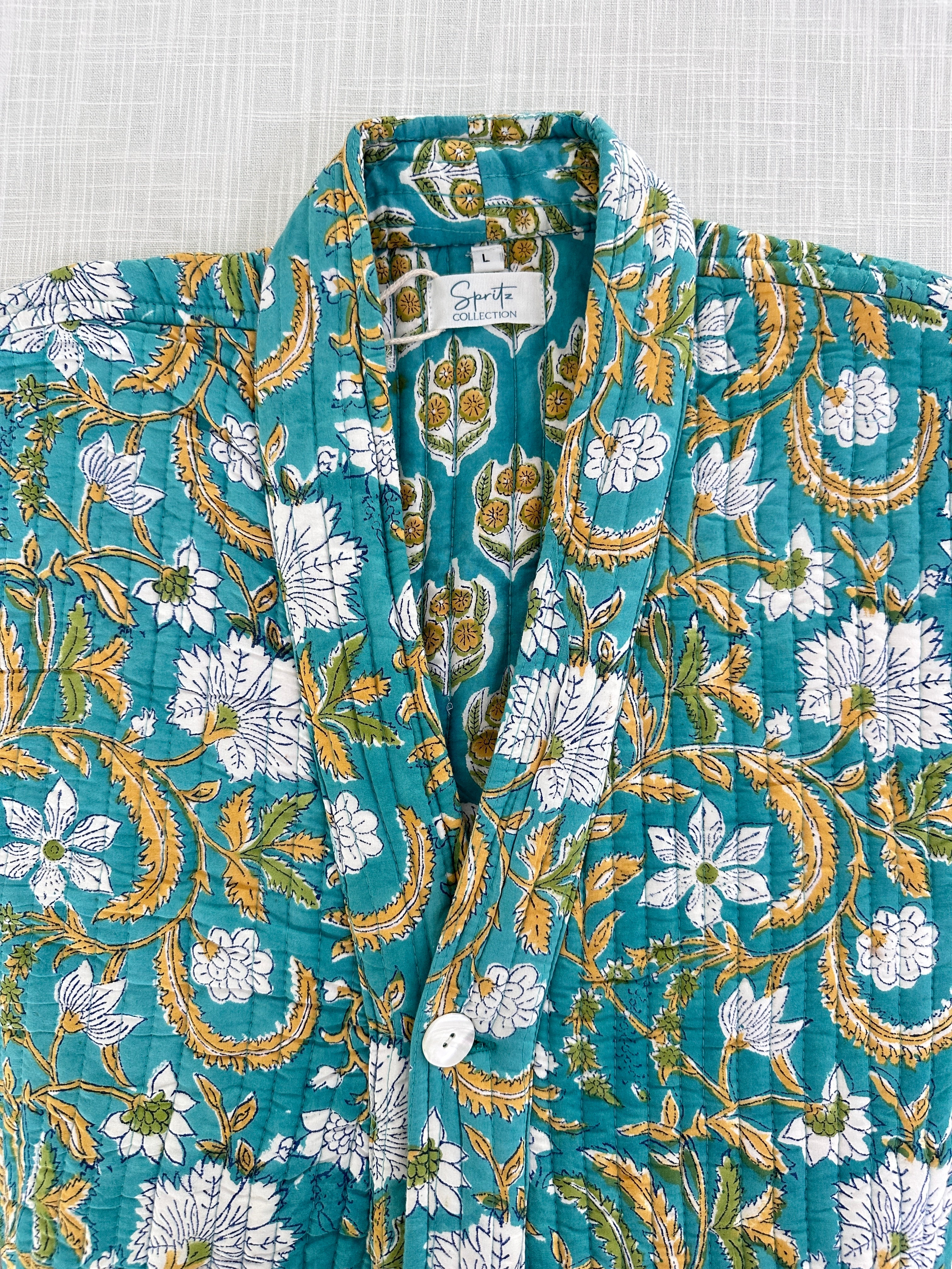 Button-Up Robe - Lagoon