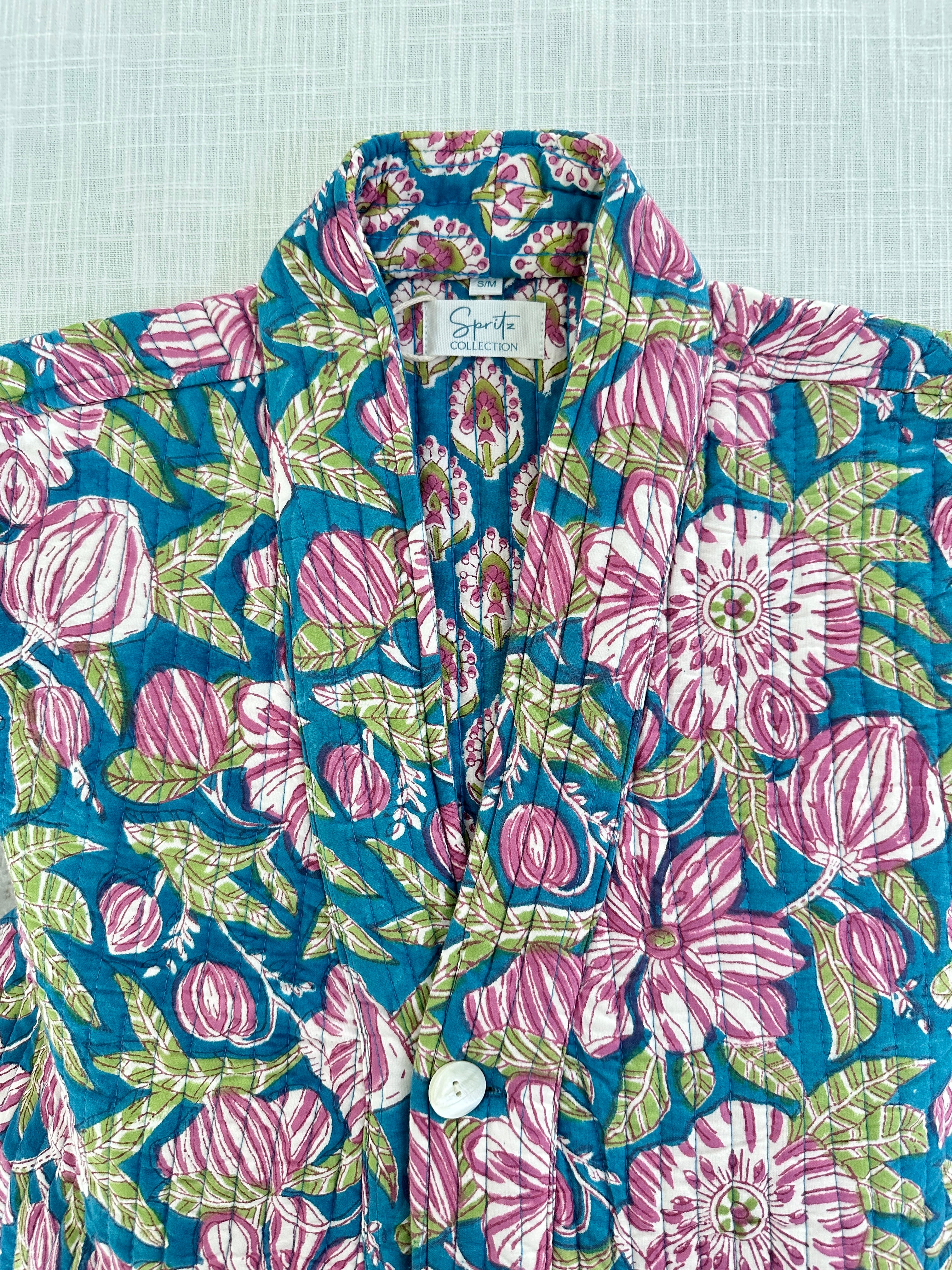 Button-Up Robe - Peony