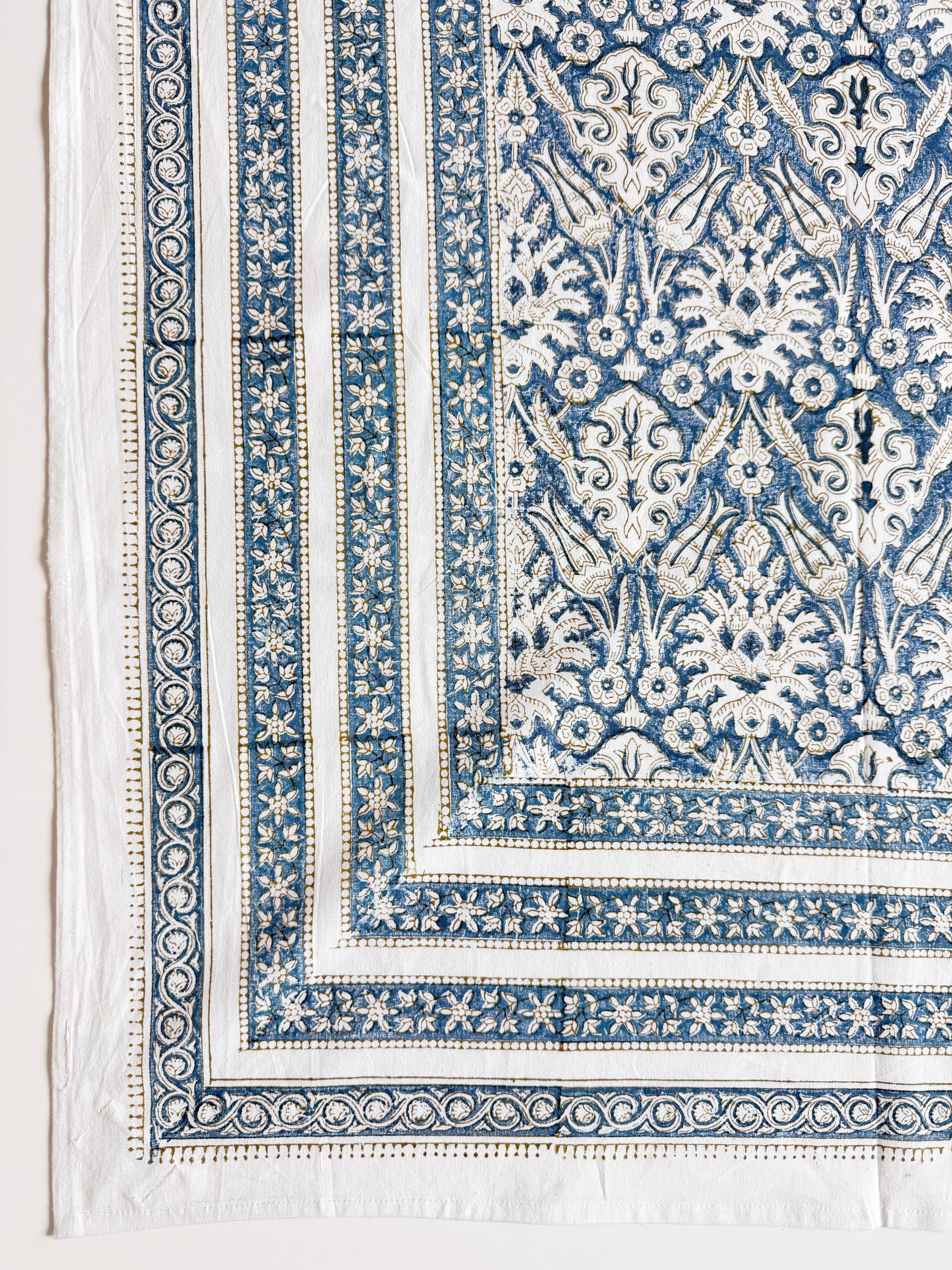Spritz Tablecloth / Cotton Fabric Panel - Denim