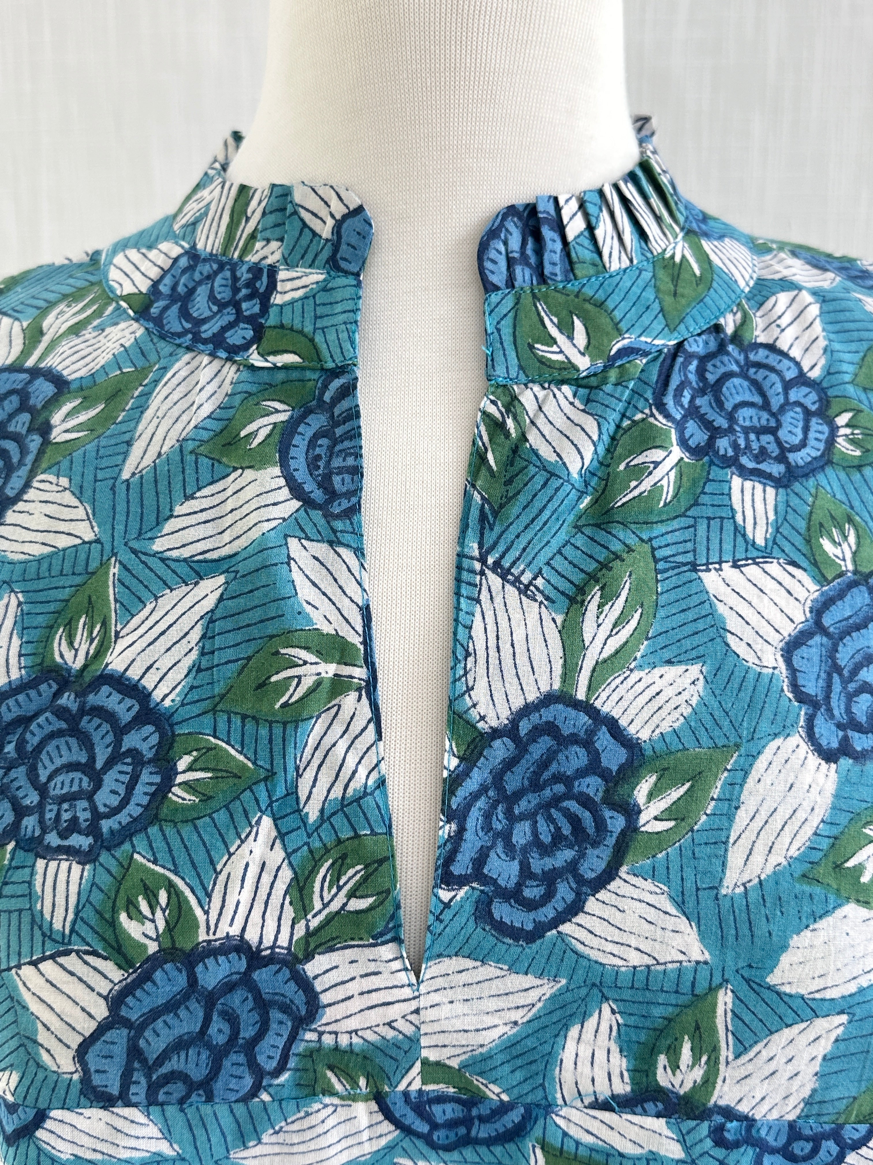 Explorer Blouse - Cyan