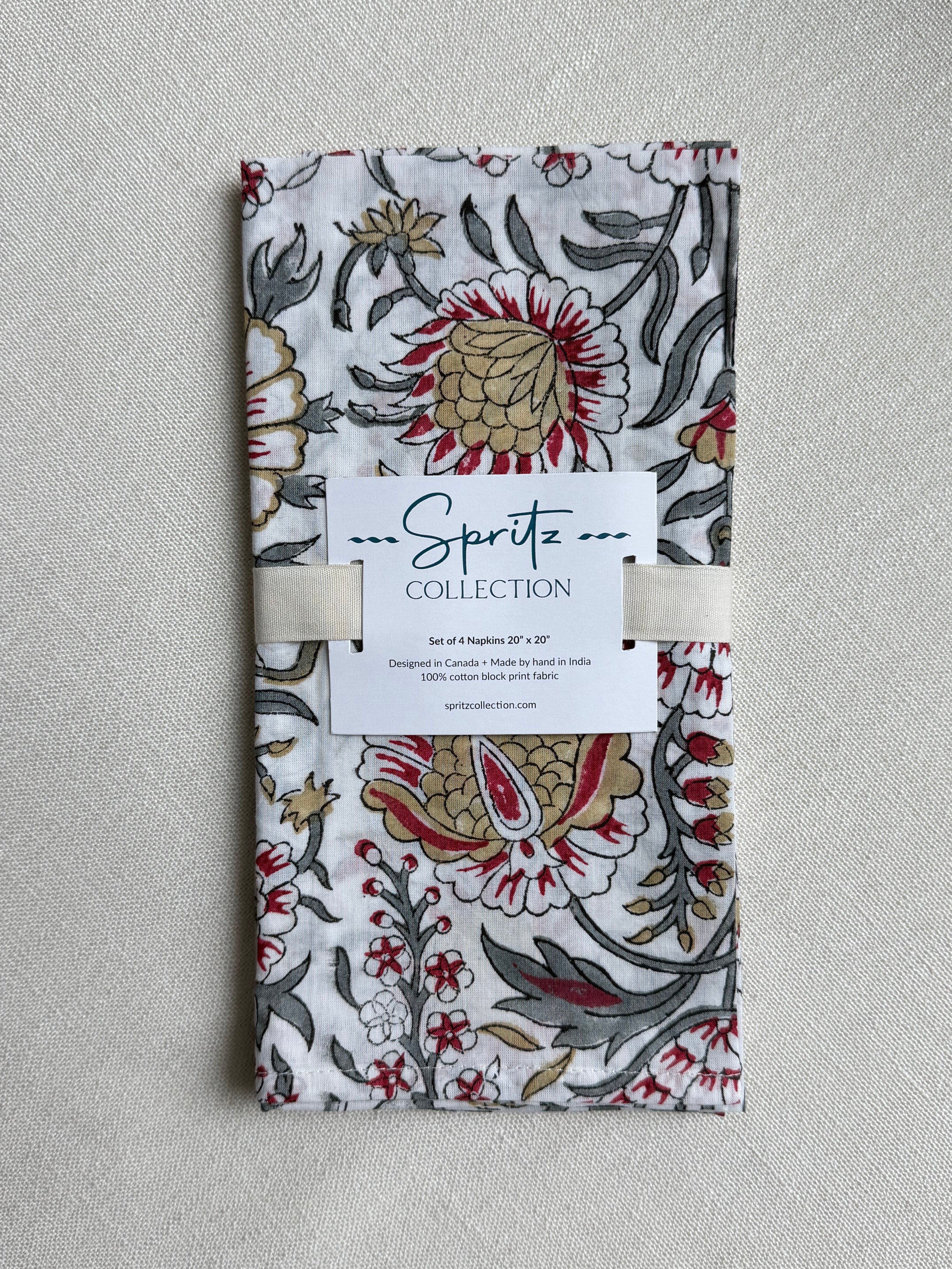 Pomegranate Napkins, Set of 4