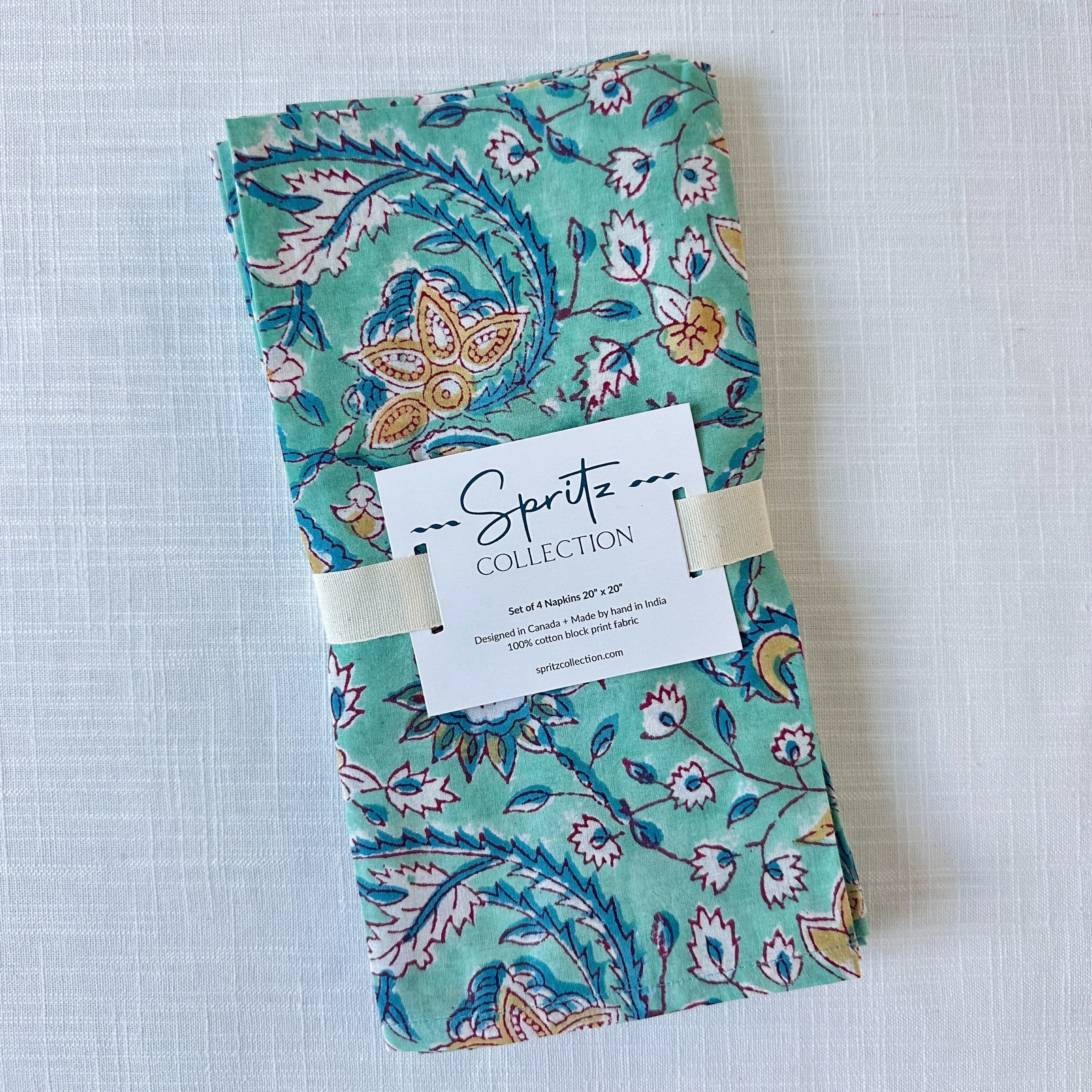 Aqua Napkins, Set of 4
