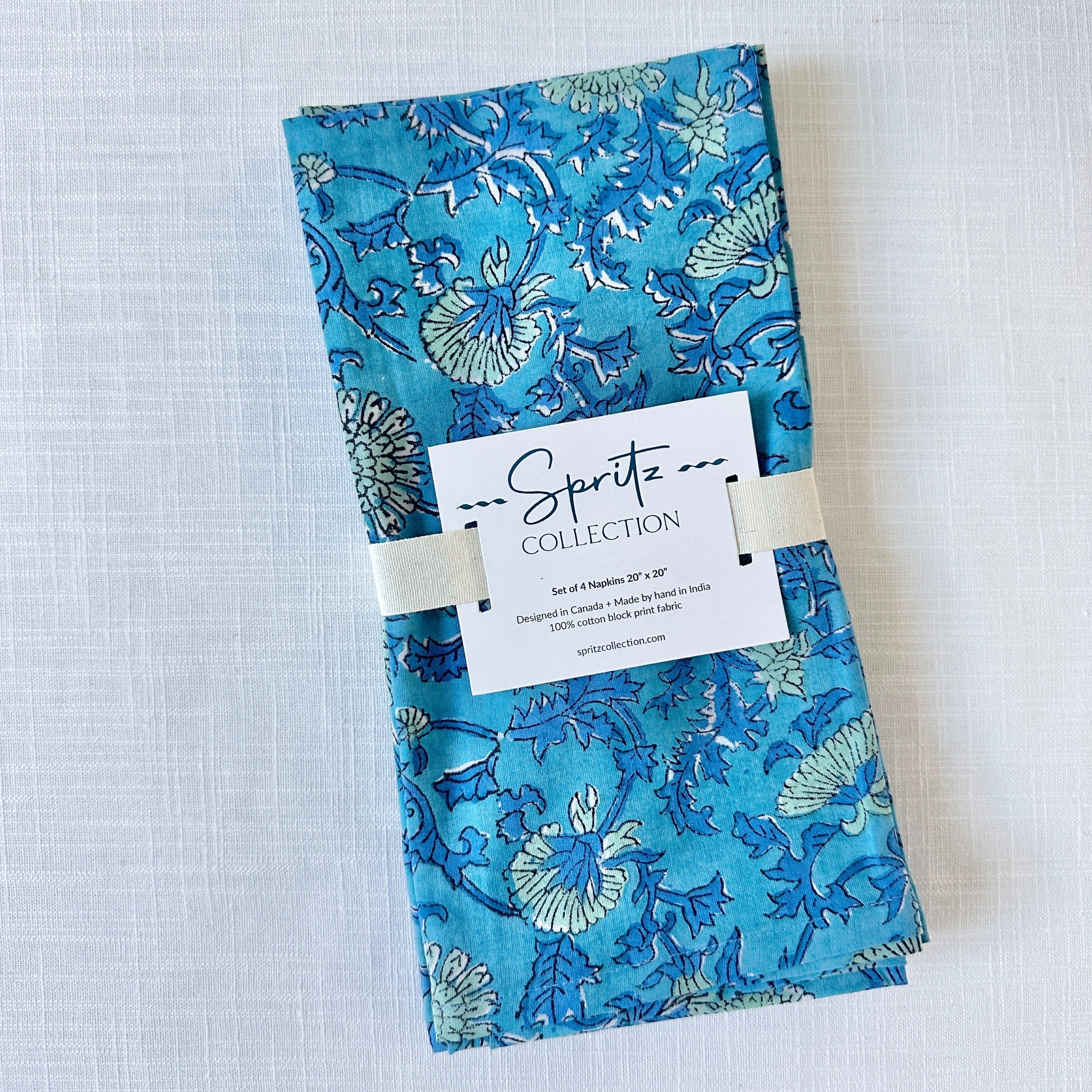Azure Napkins, Set of 4