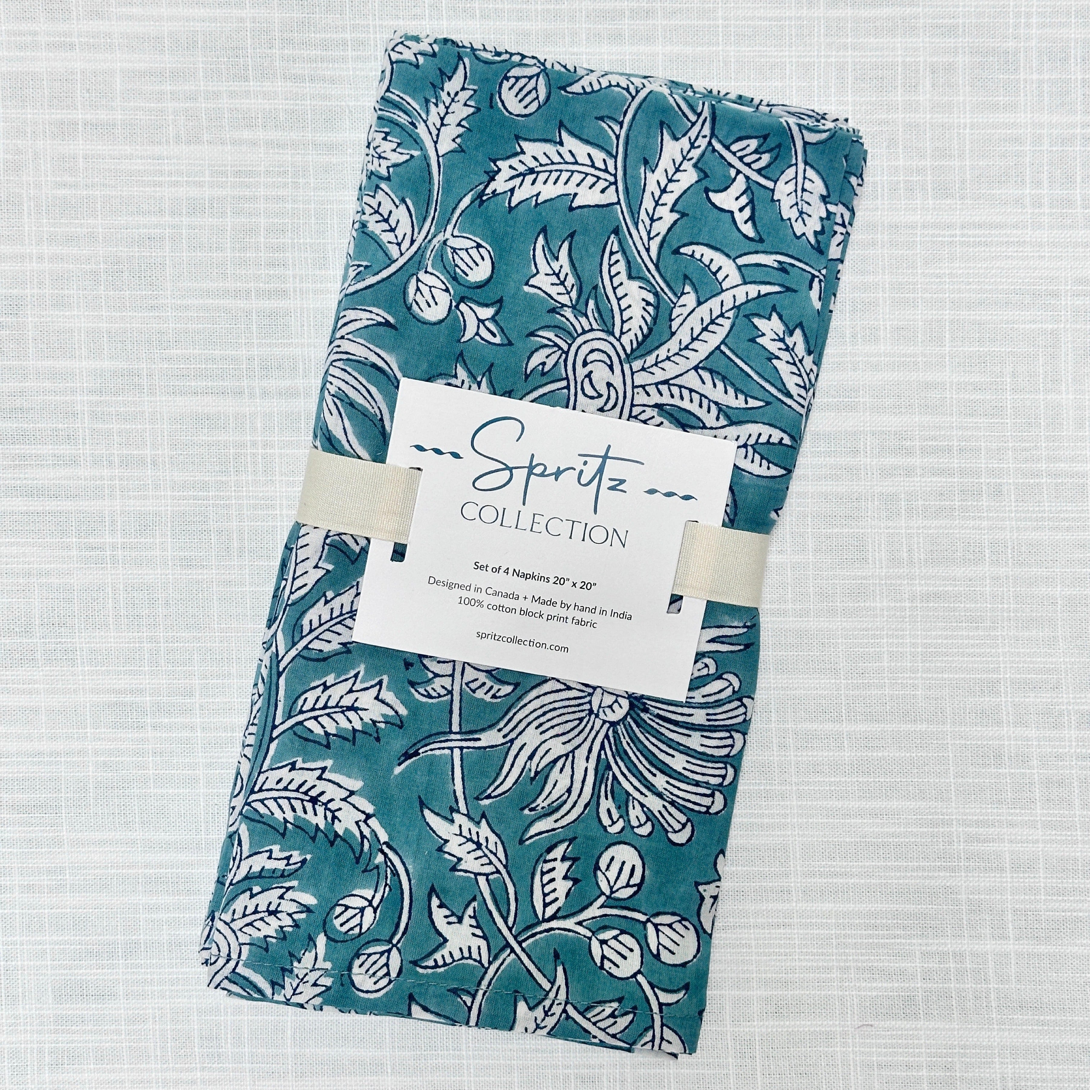 Turquoise Napkins, Set of 4