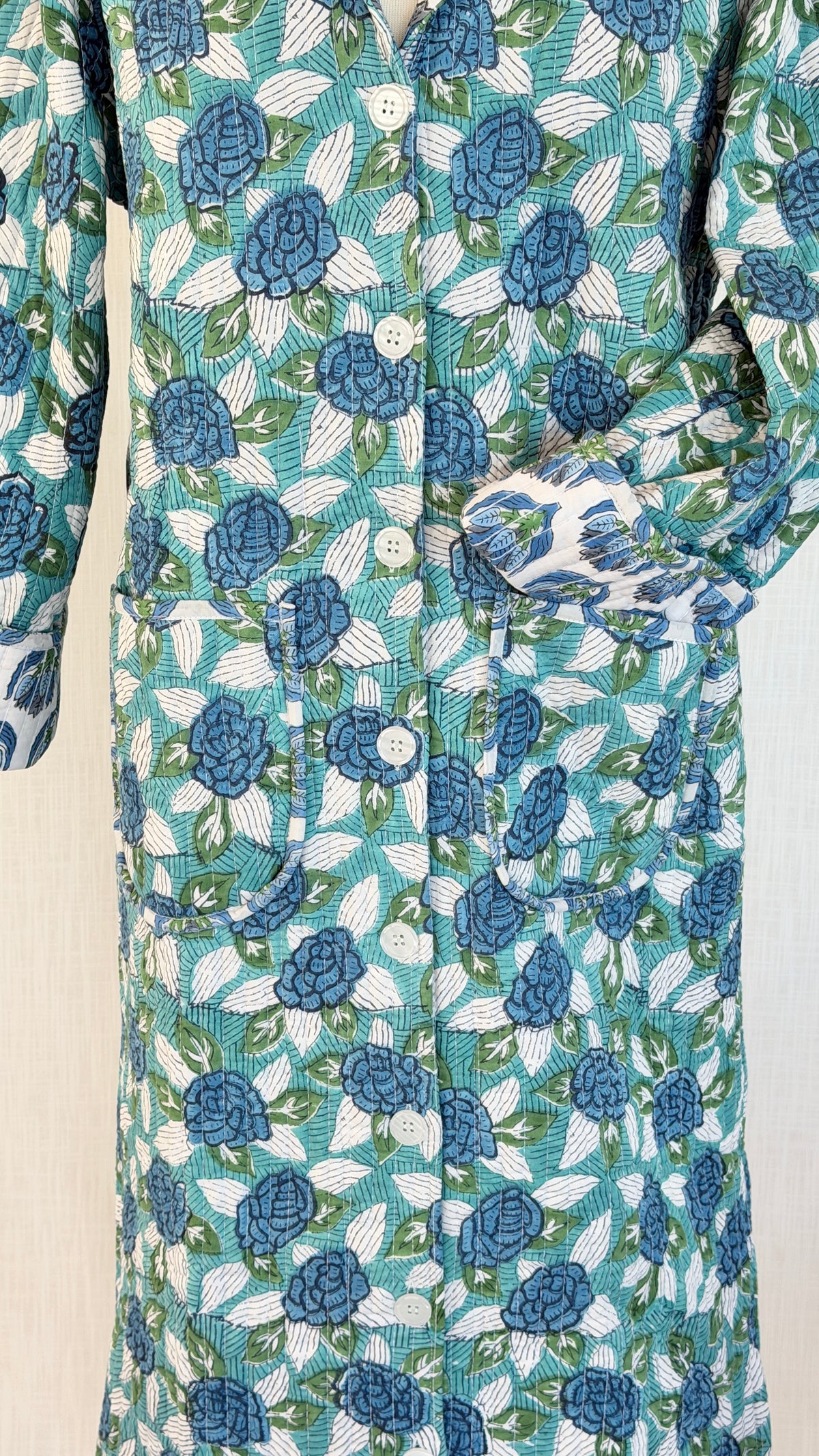 Lounge Robe / Dock Coat - Cyan