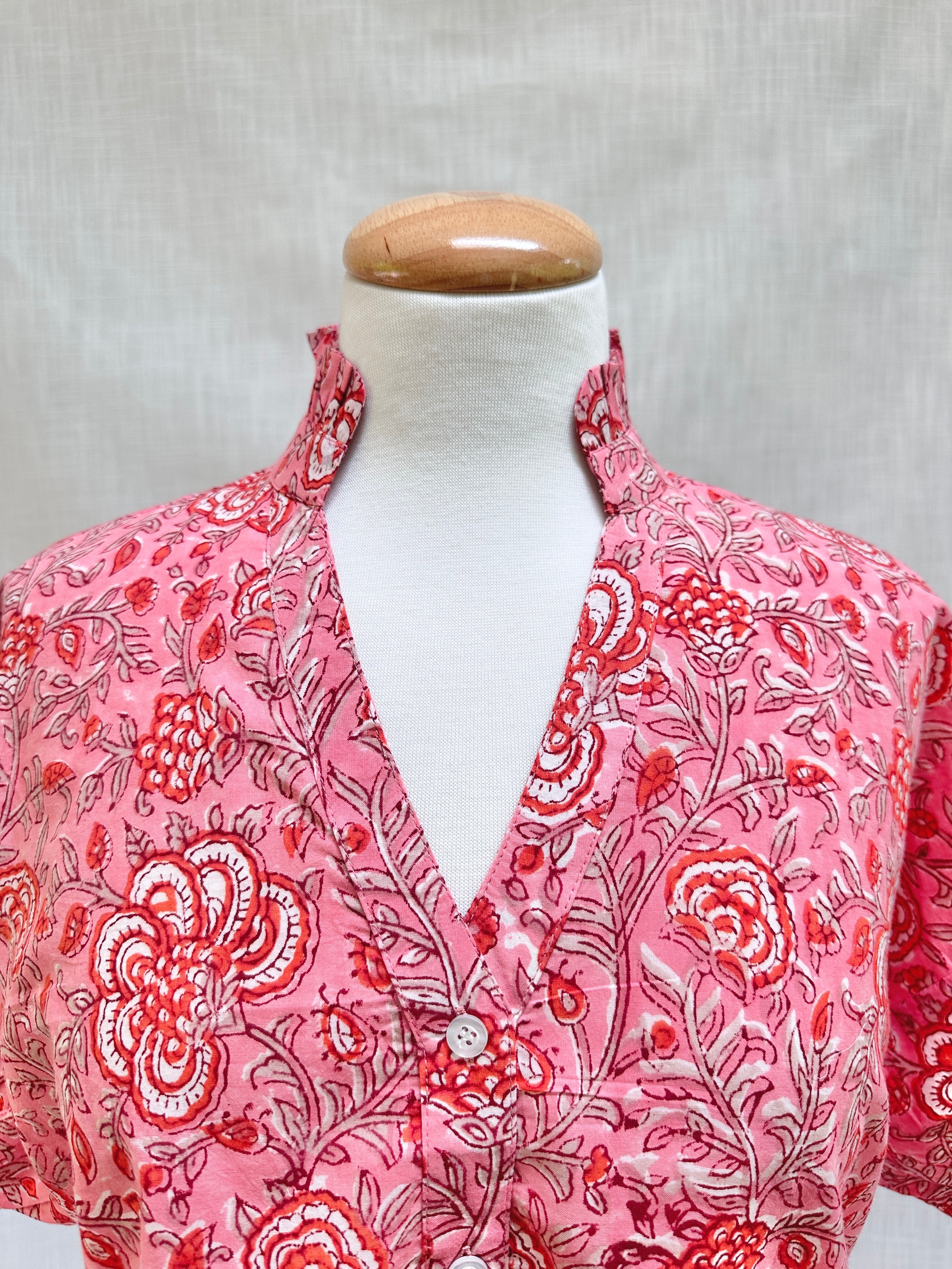 Market Blouse - Coral