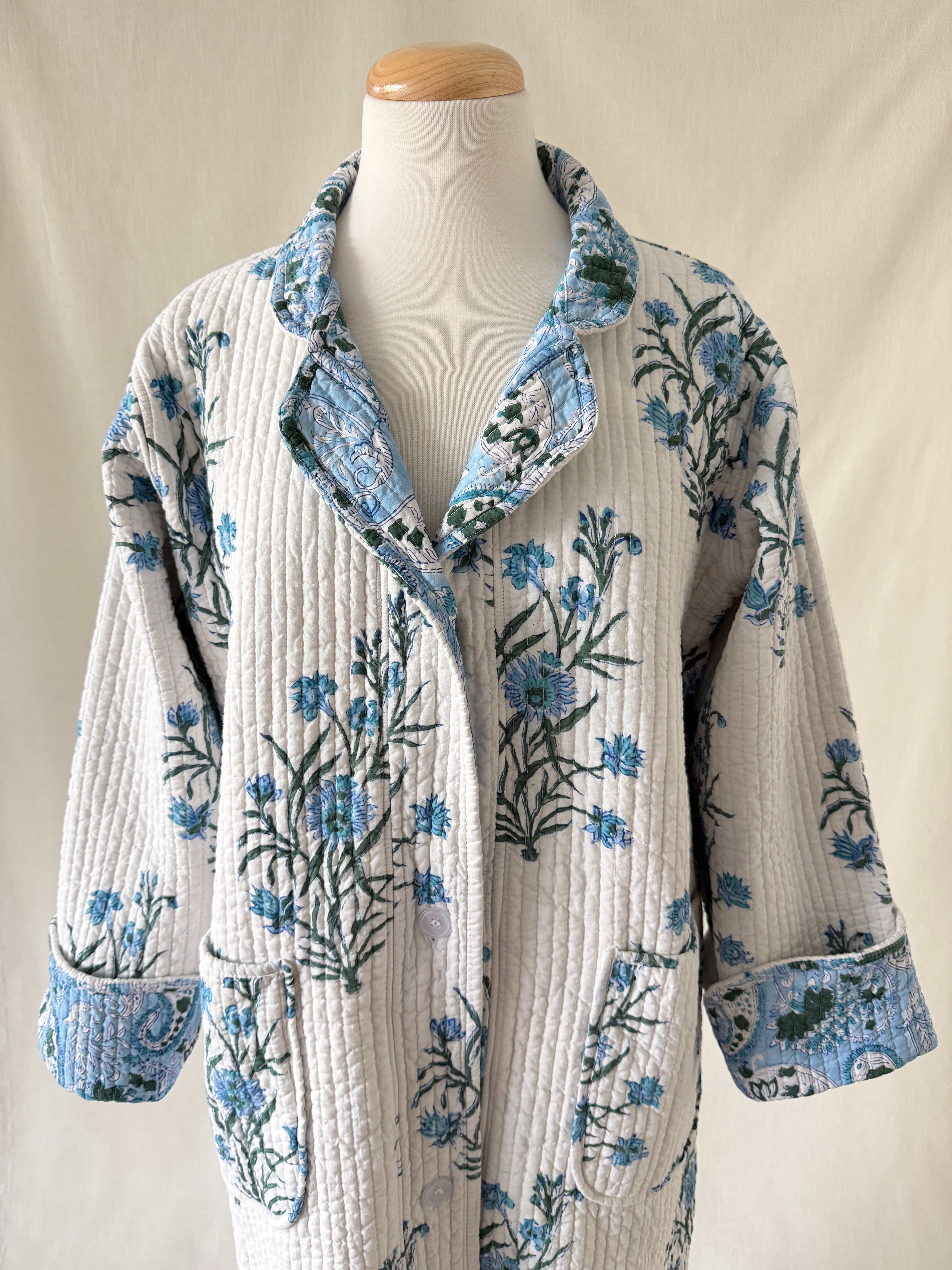 Lounge Robe/Coat - Bluebell