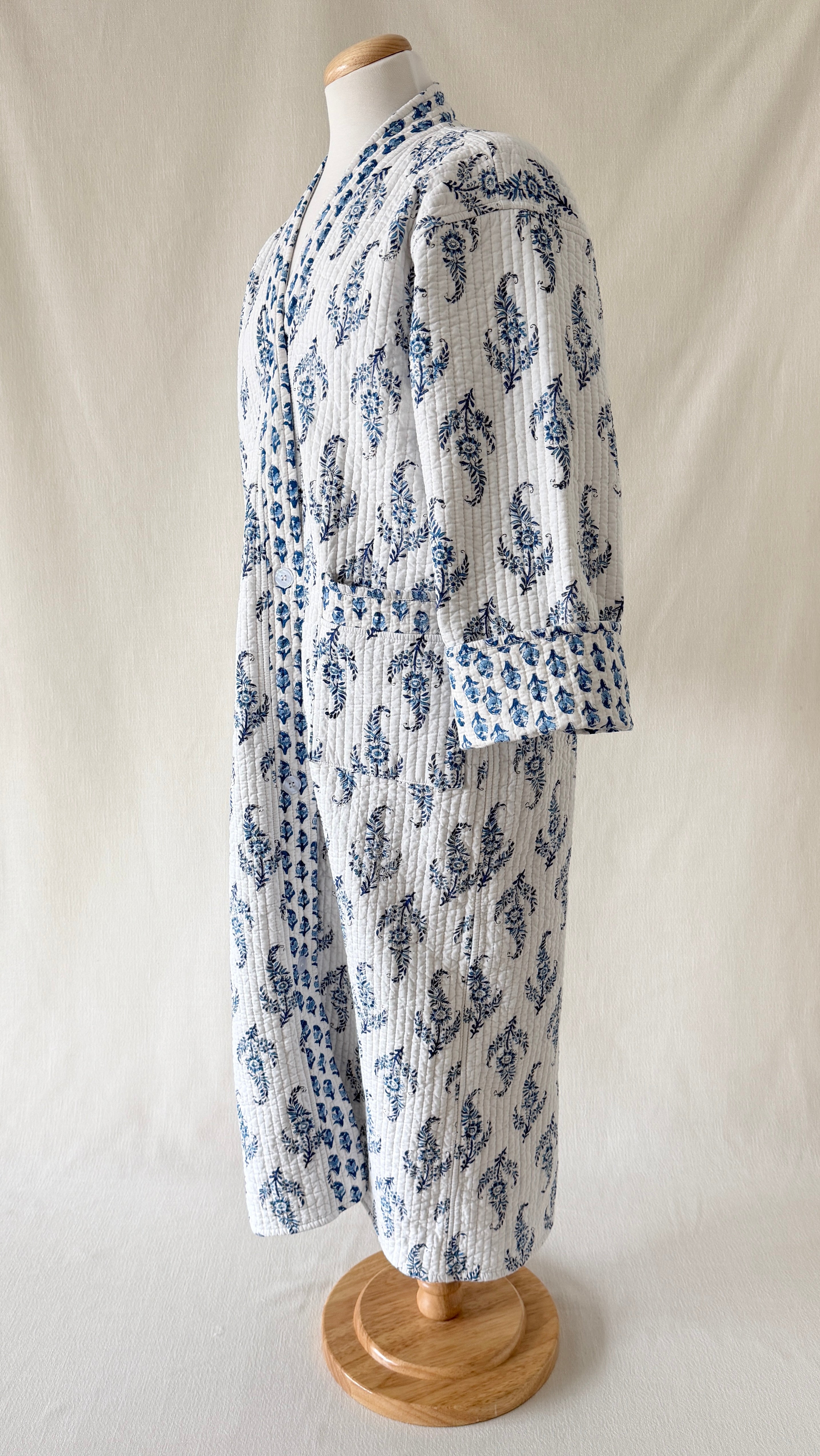 Button-Up Robe - Wedgwood