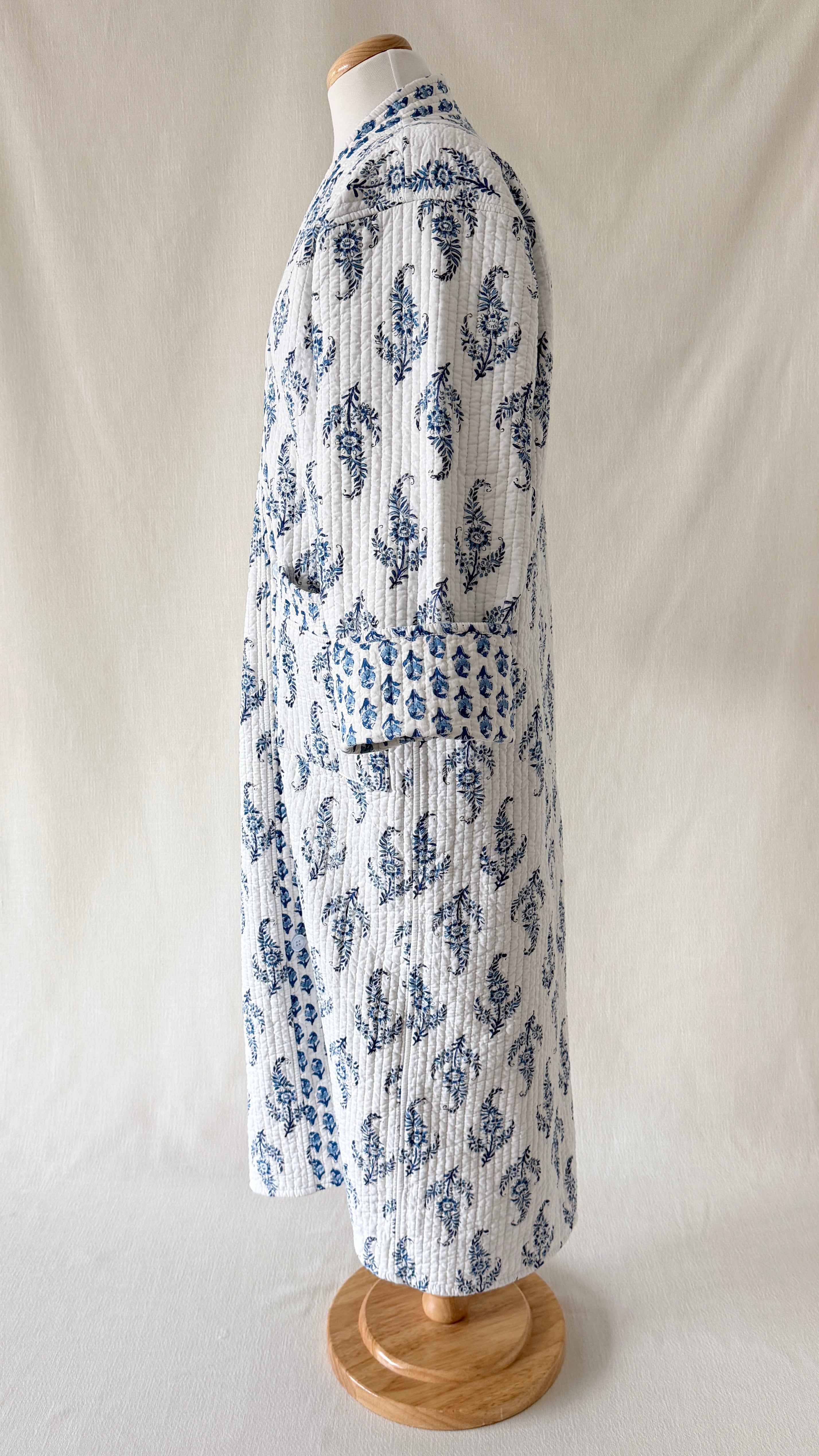Button-Up Robe - Wedgwood