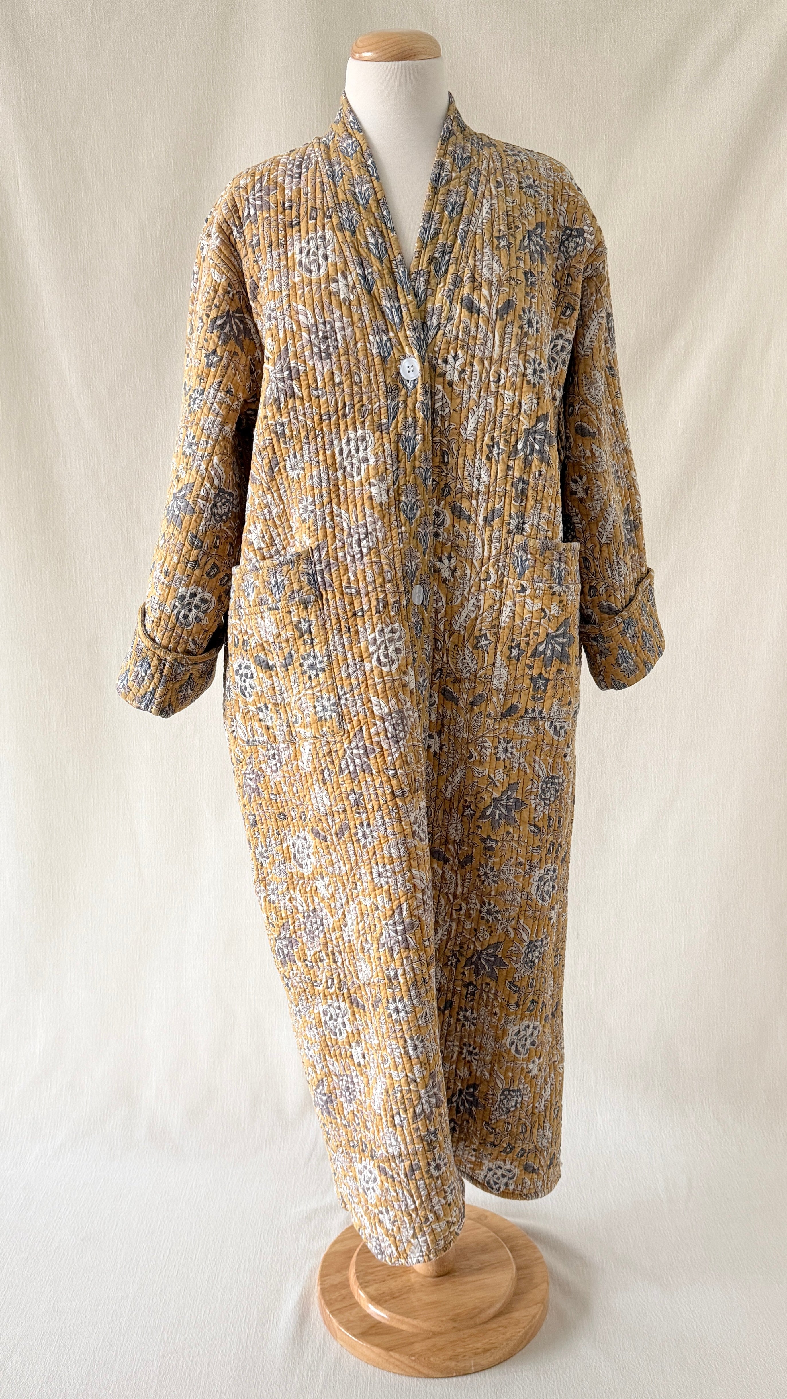 Button-Up Robe - Honey