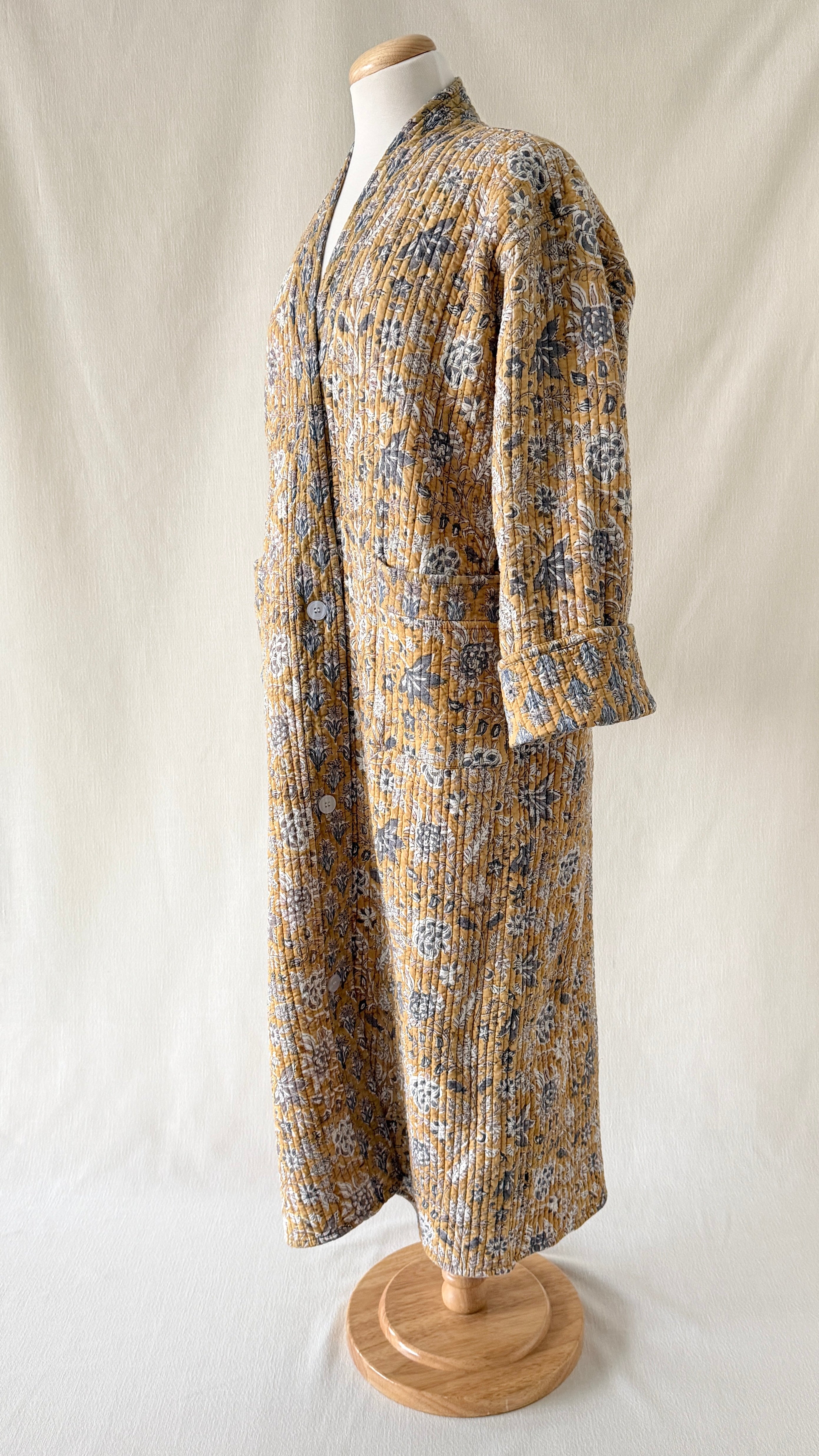Button-Up Robe - Honey