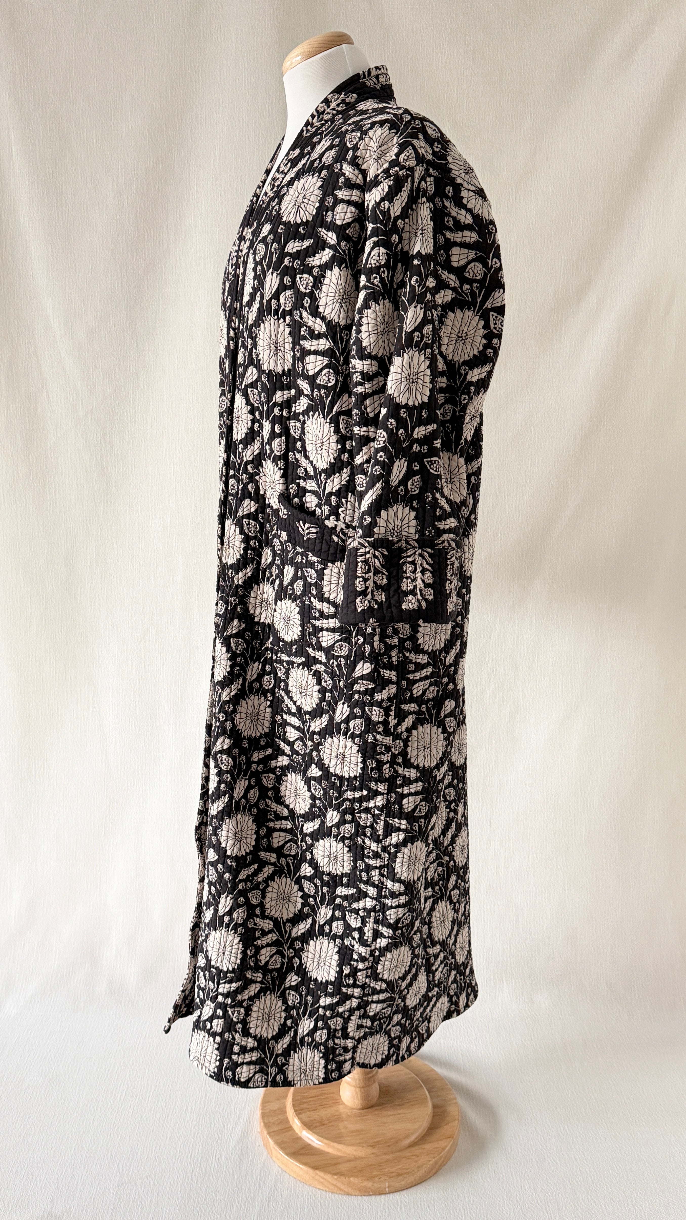 Button-Up Robe - Raven