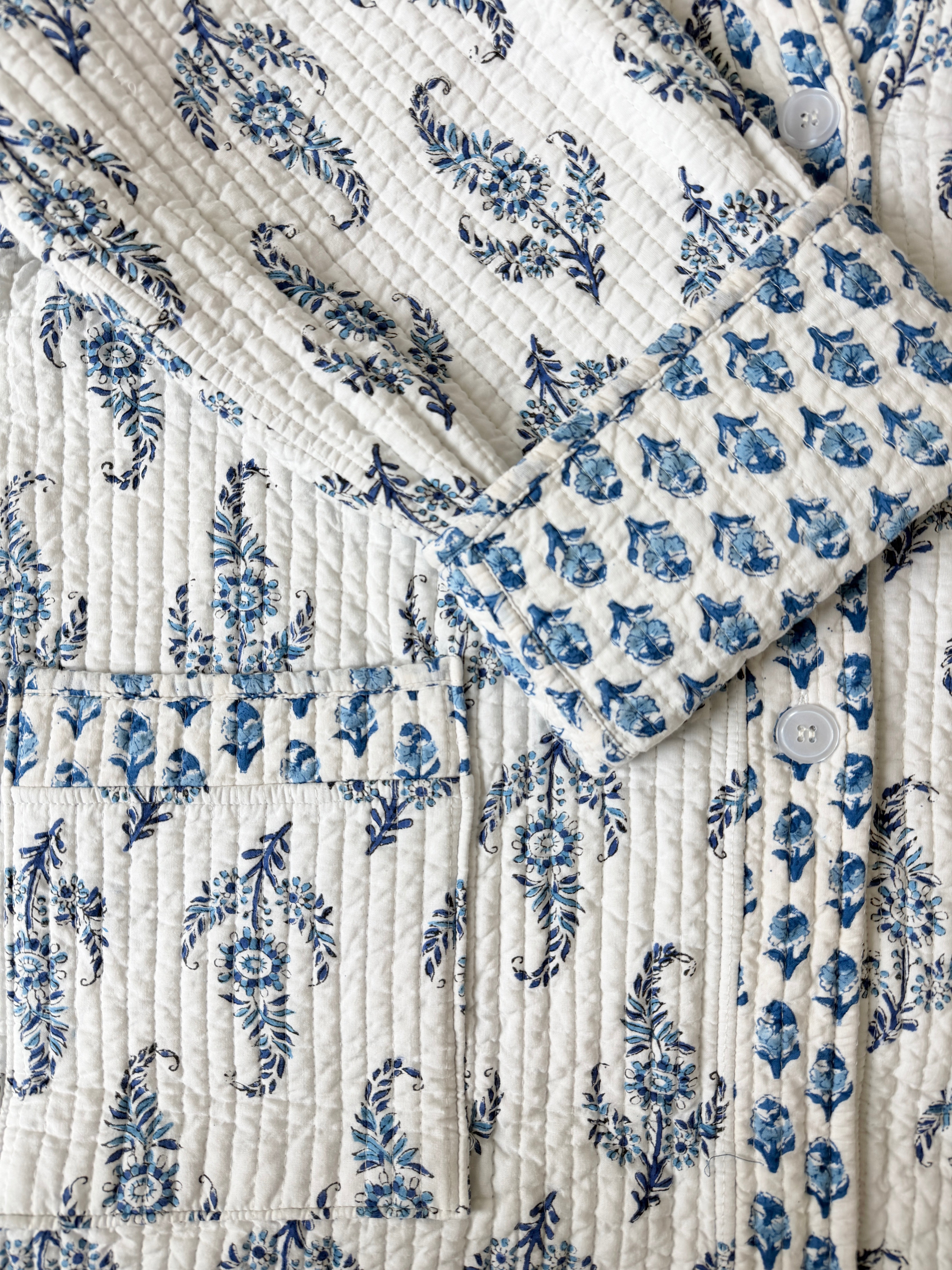 Button-Up Robe - Wedgwood