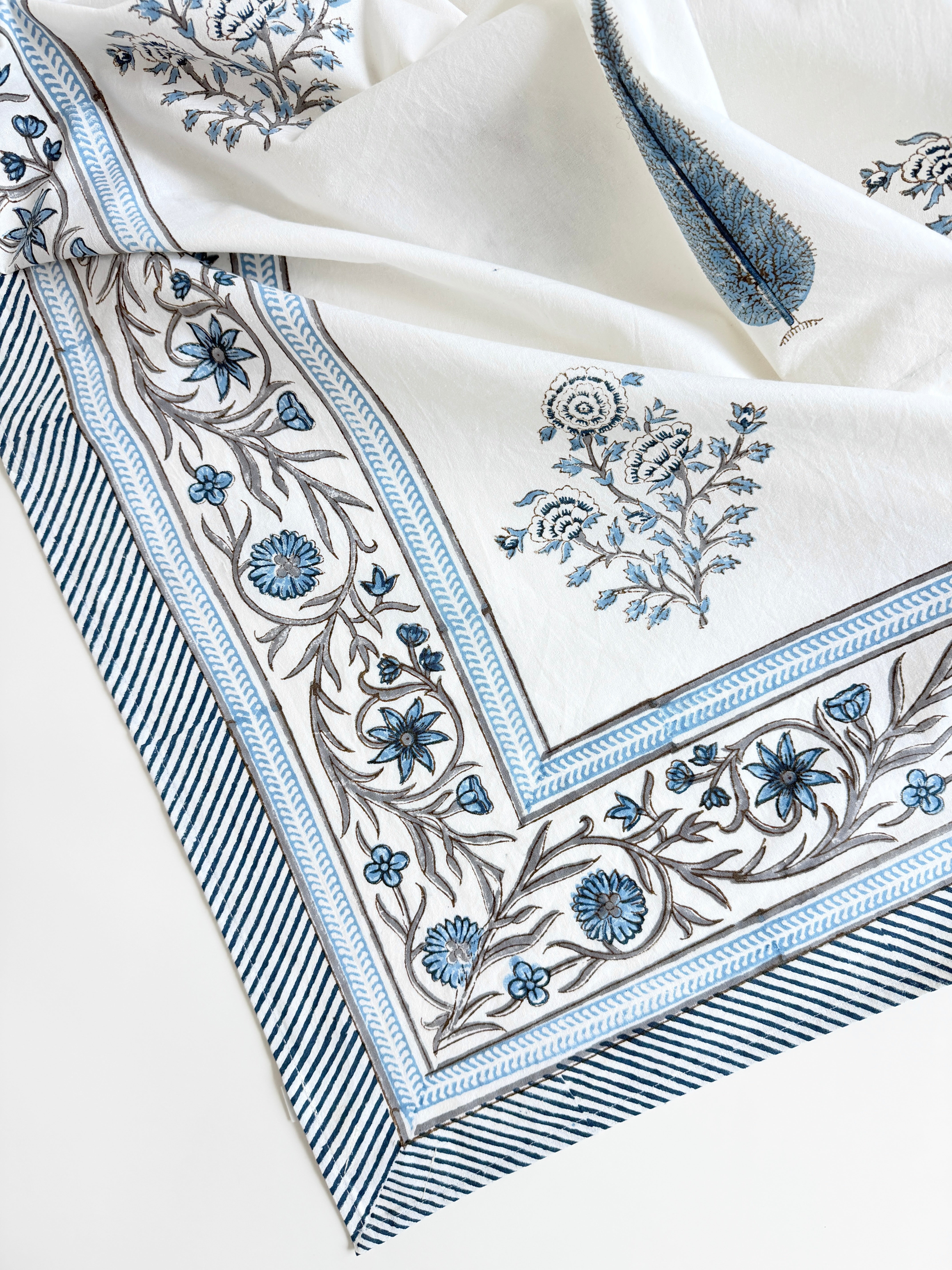 Spritz Tablecloth / Cotton Fabric Panel - Cypress