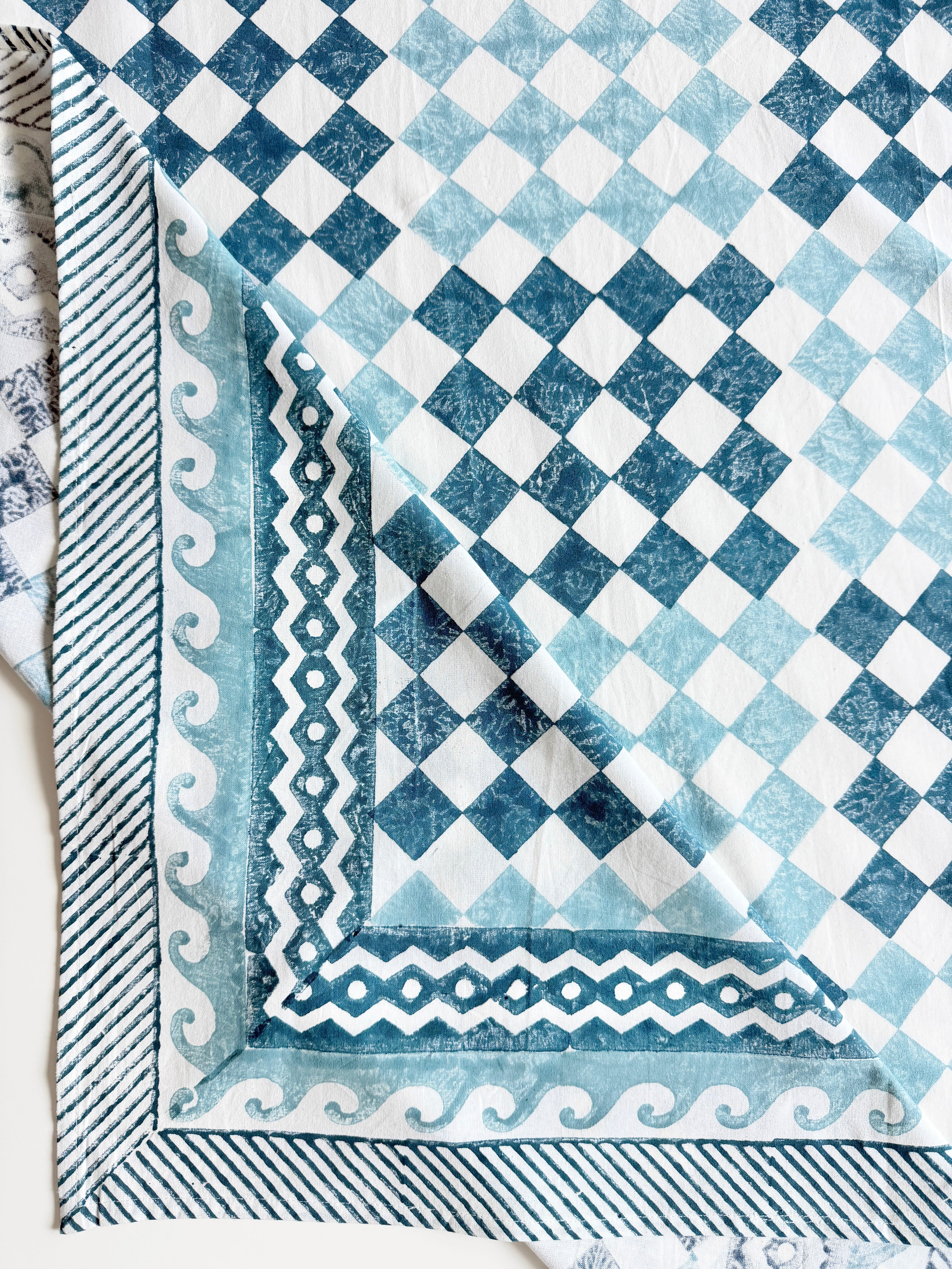 Spritz Tablecloth / Cotton Fabric Panel - Pool