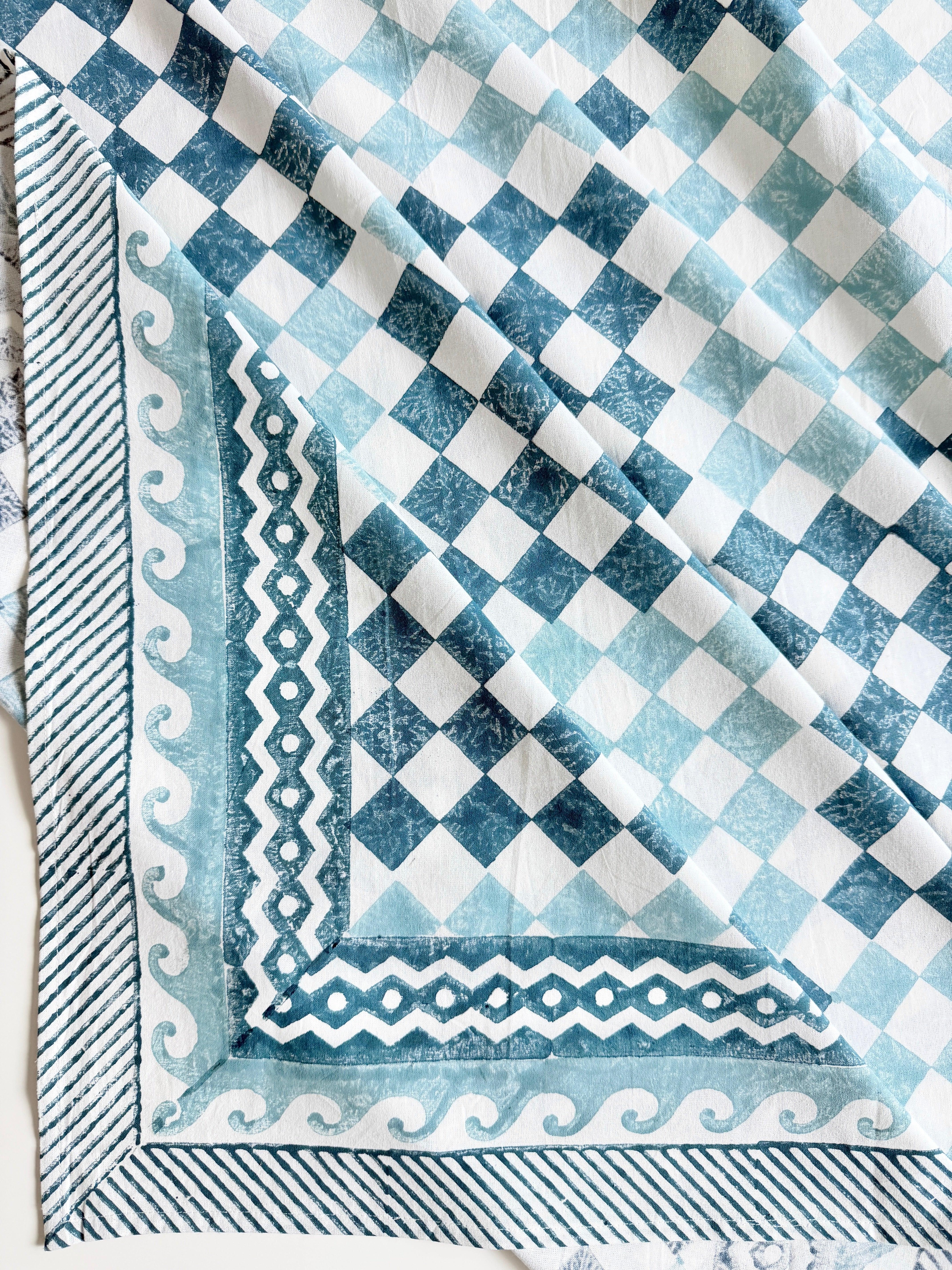 Spritz Tablecloth / Cotton Fabric Panel - Pool