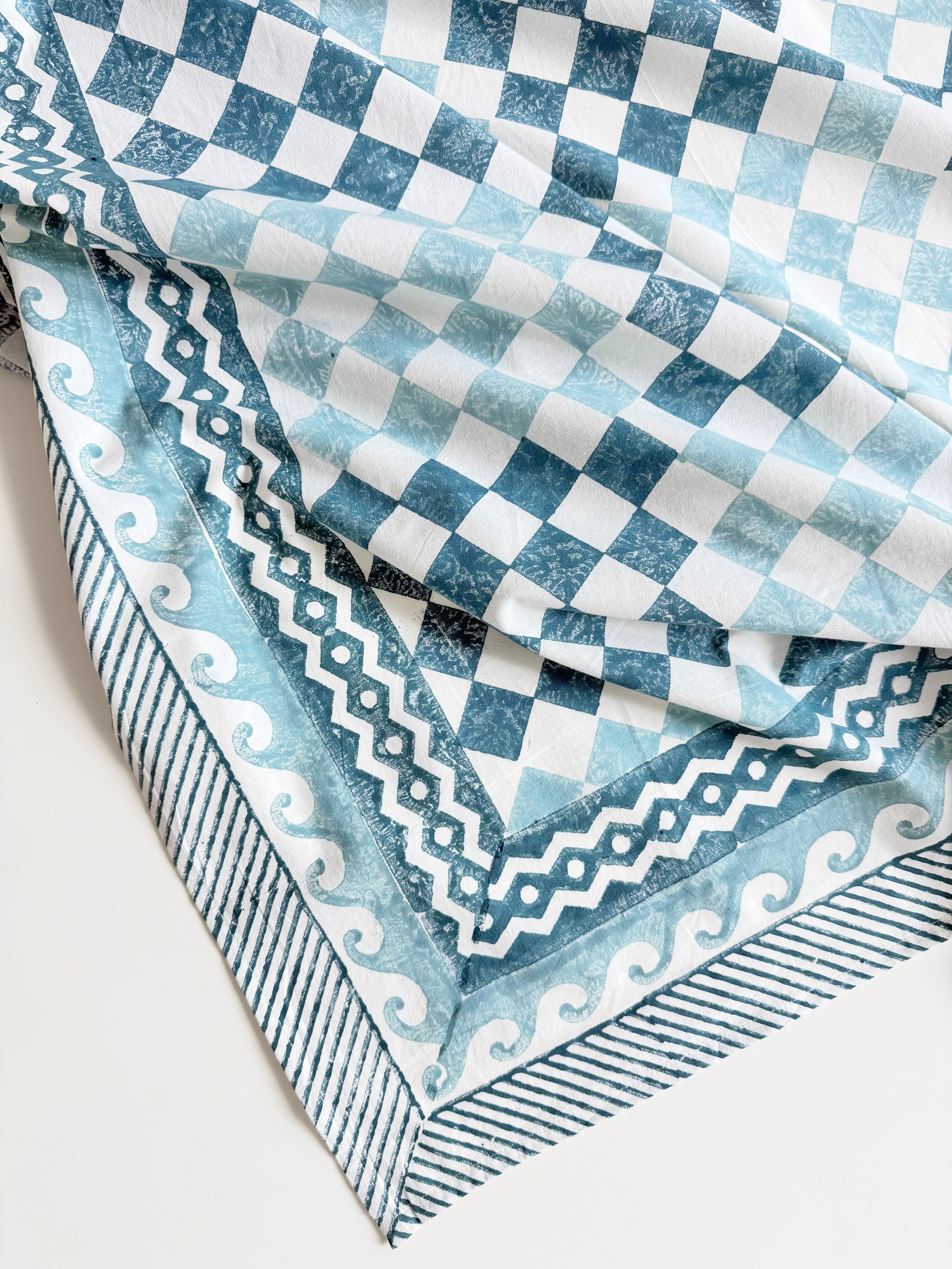 Spritz Tablecloth / Cotton Fabric Panel - Pool