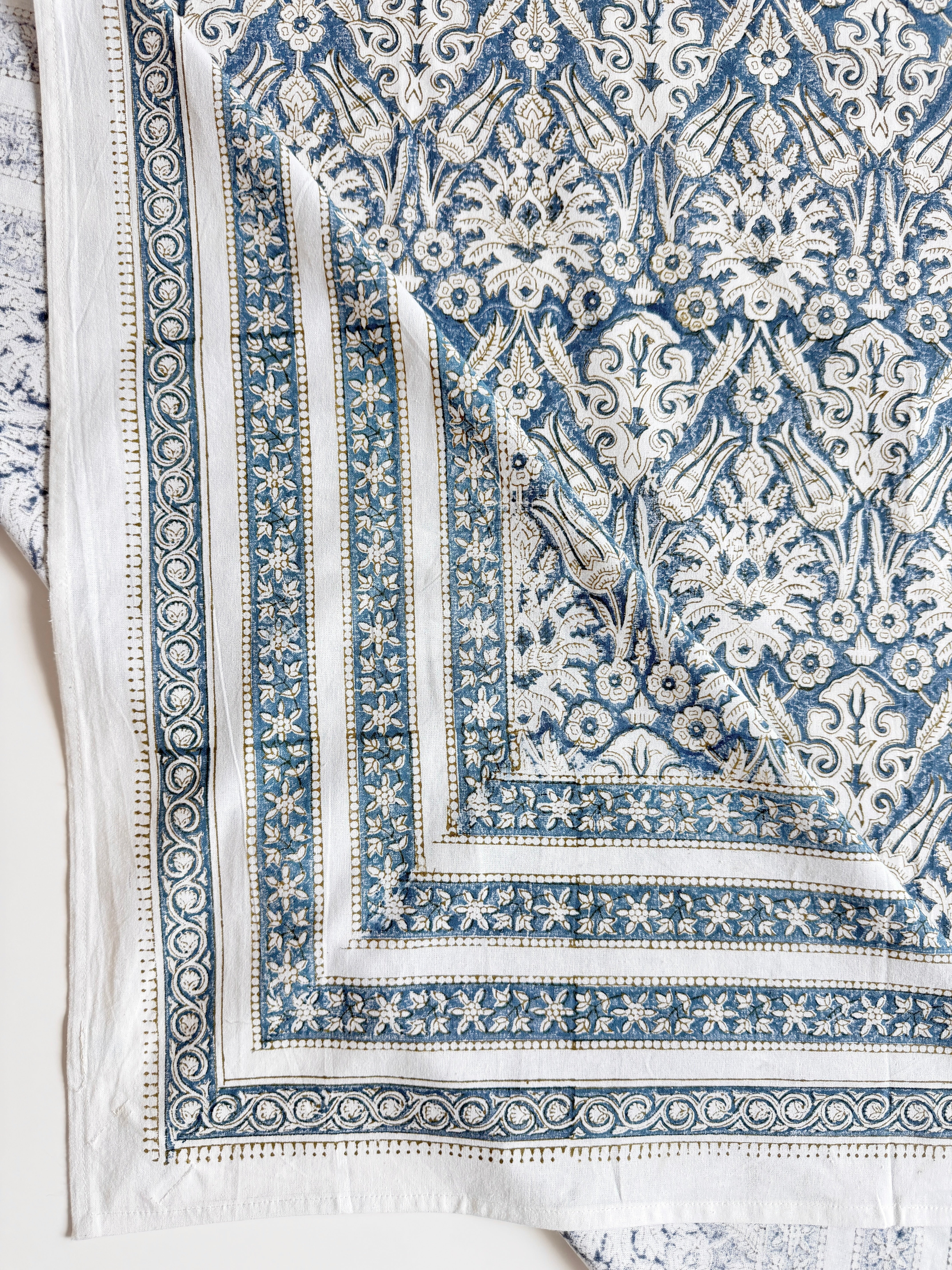 Spritz Tablecloth / Cotton Fabric Panel - Denim