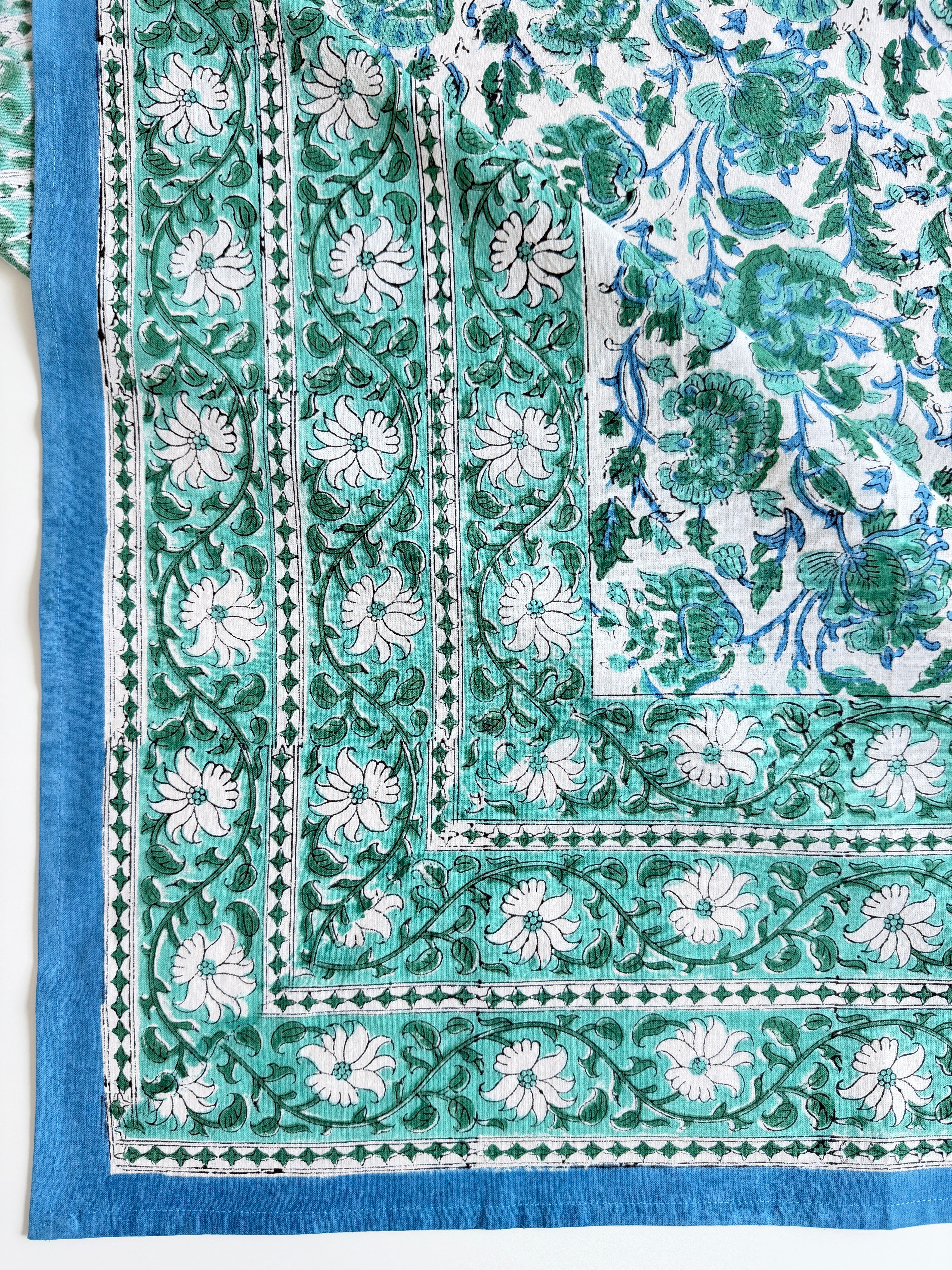 Spritz Tablecloth / Cotton Fabric Panel - Kelly