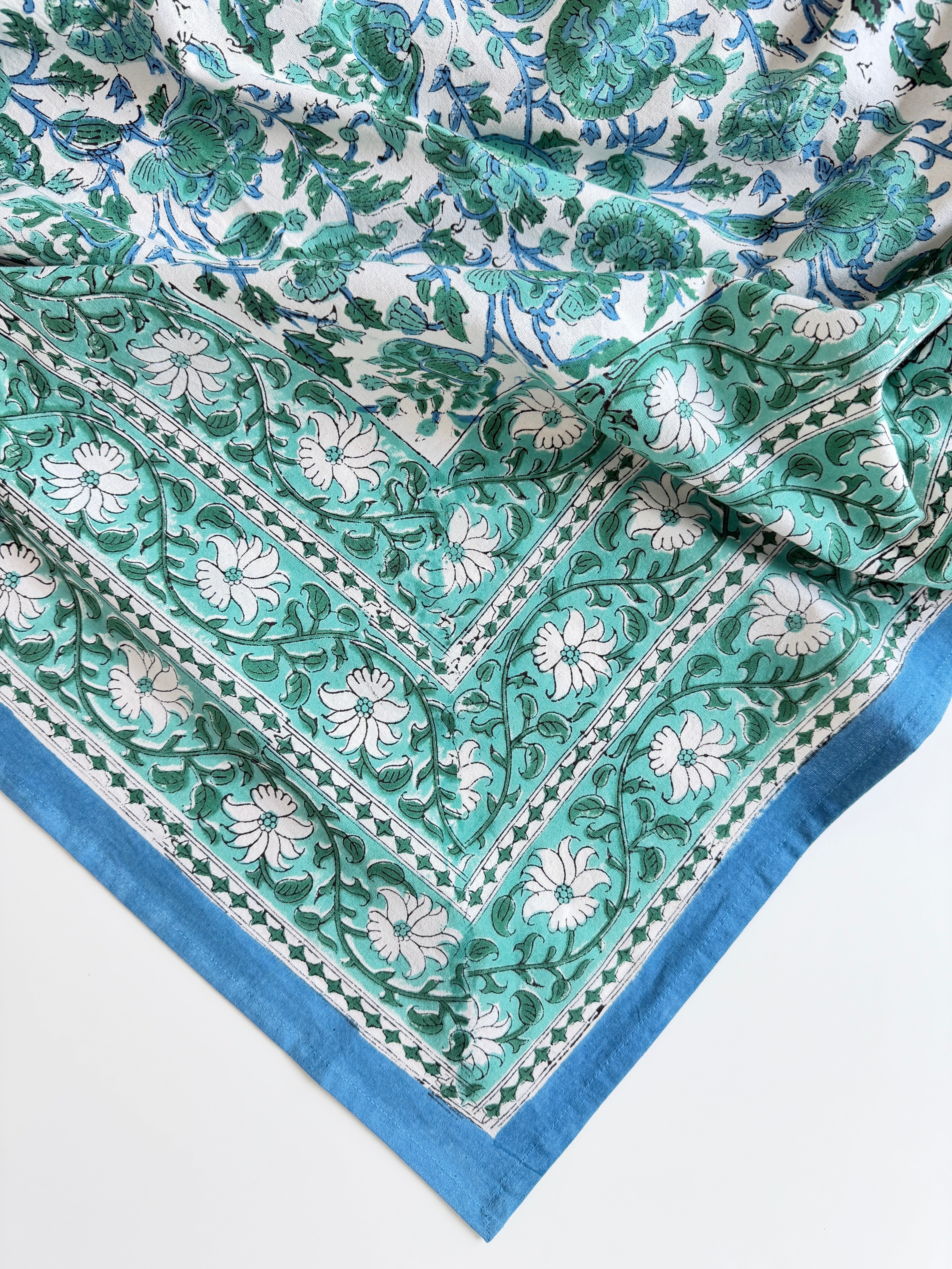 Spritz Tablecloth / Cotton Fabric Panel - Kelly