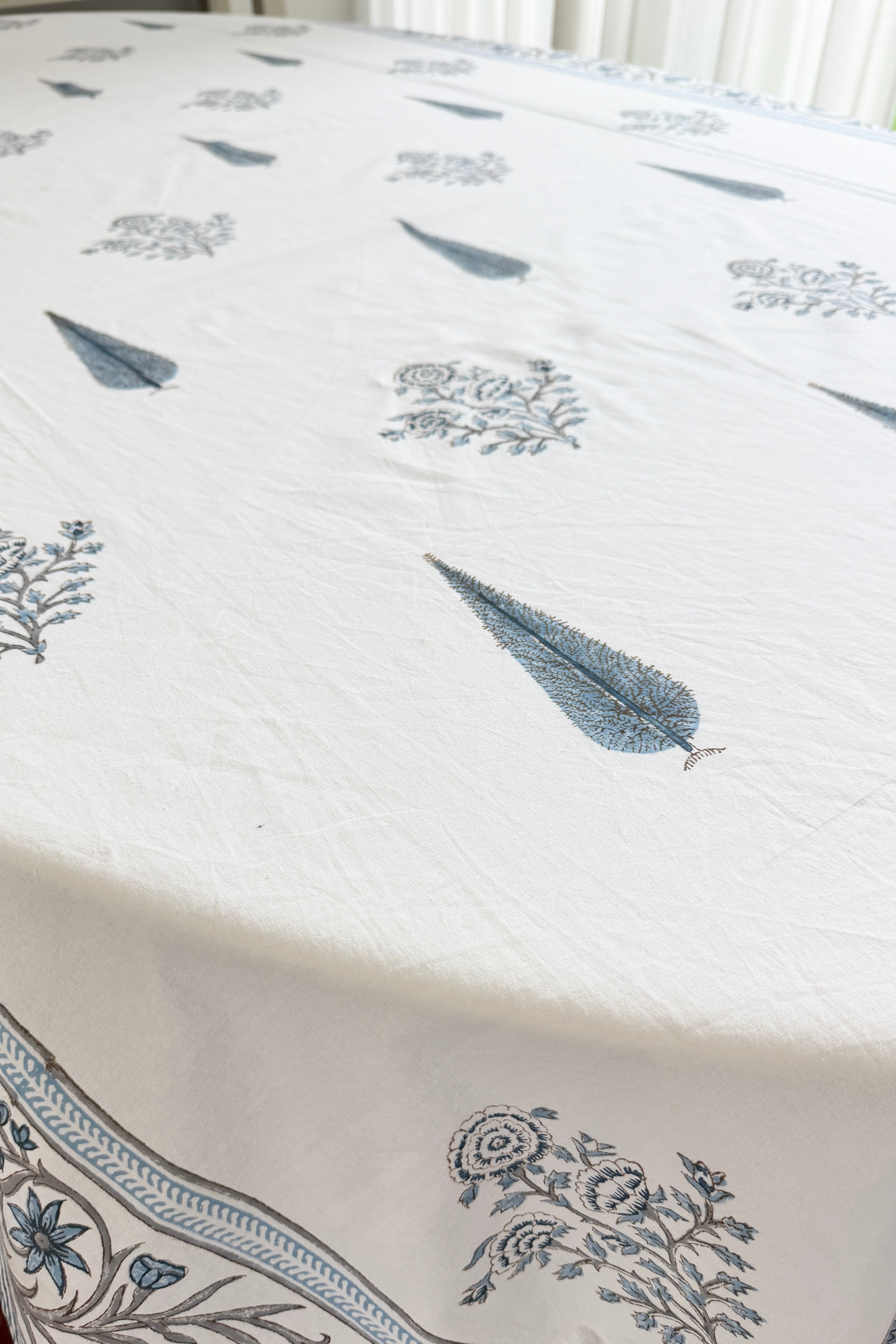 Spritz Tablecloth / Cotton Fabric Panel - Cypress