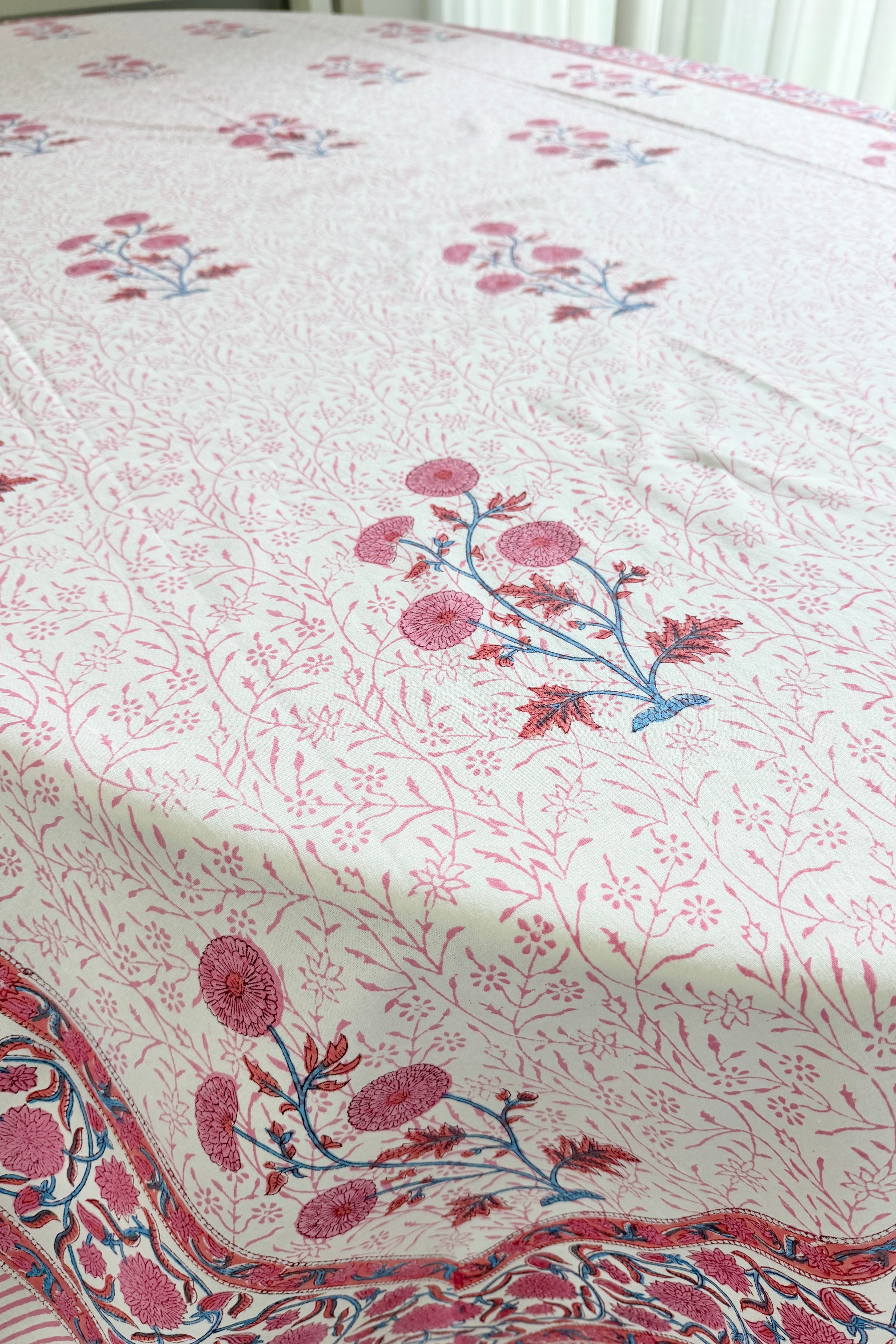 Spritz Tablecloth / Cotton Fabric Panel - Pinky