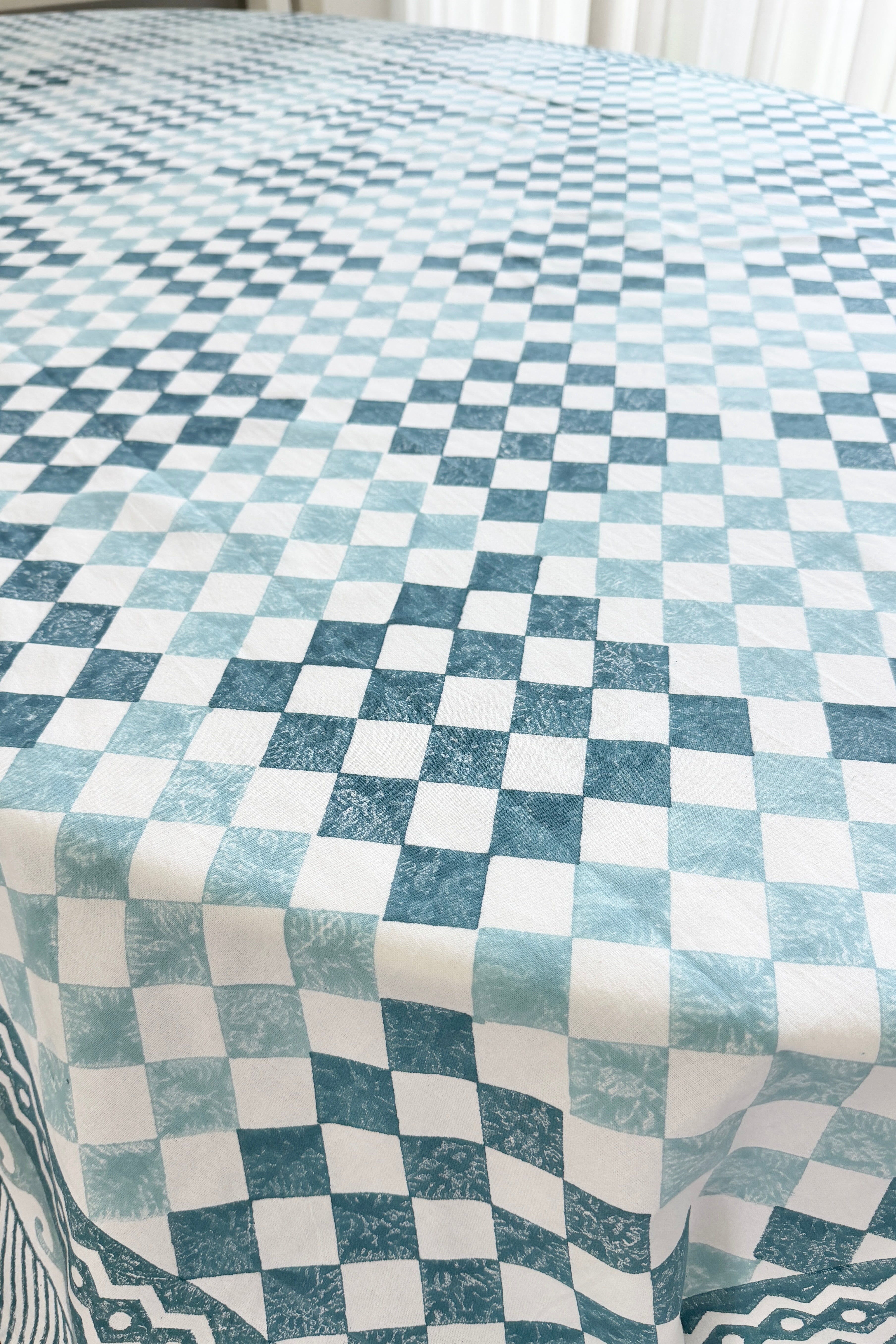 Spritz Tablecloth / Cotton Fabric Panel - Pool