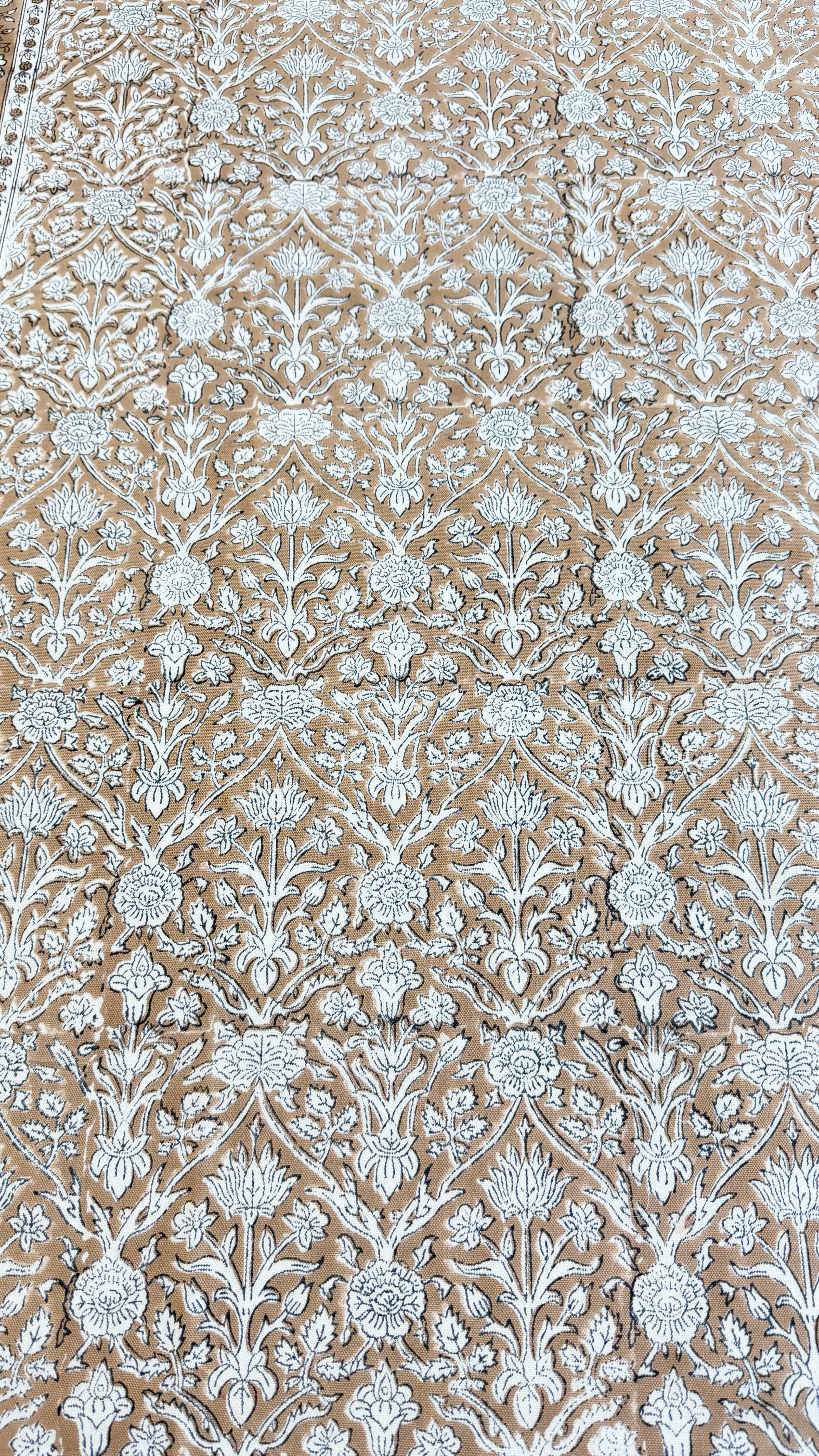Spritz Tablecloth / Cotton Fabric Panel - Walnut