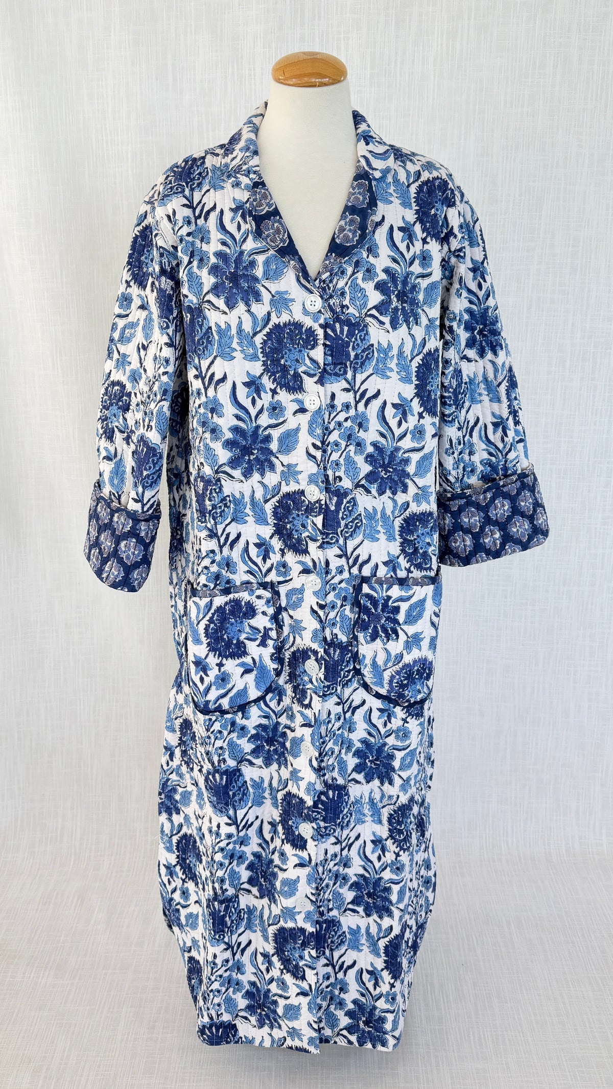 Lounge Robe / Dock Coat - Cornflower