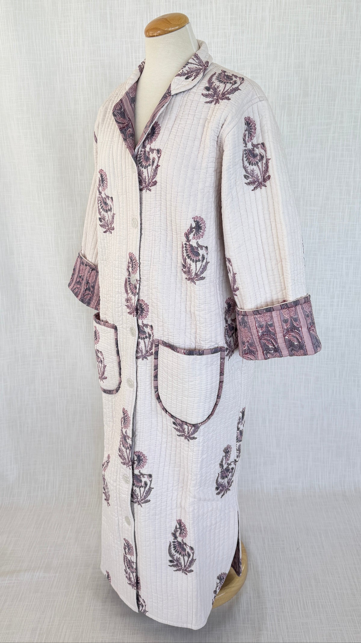 Lounge Robe / Dock Coat - Blush