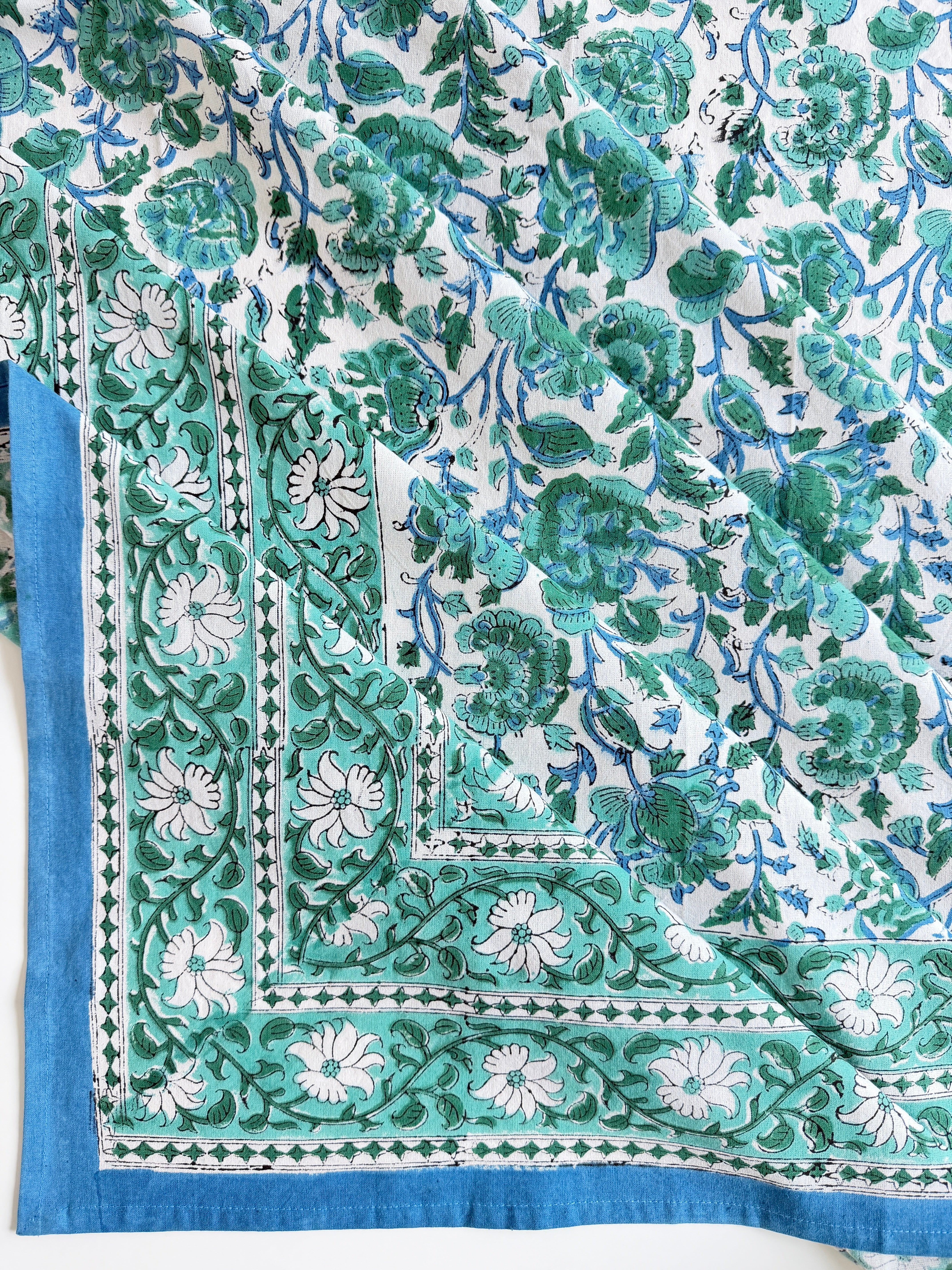 Spritz Tablecloth / Cotton Fabric Panel - Kelly