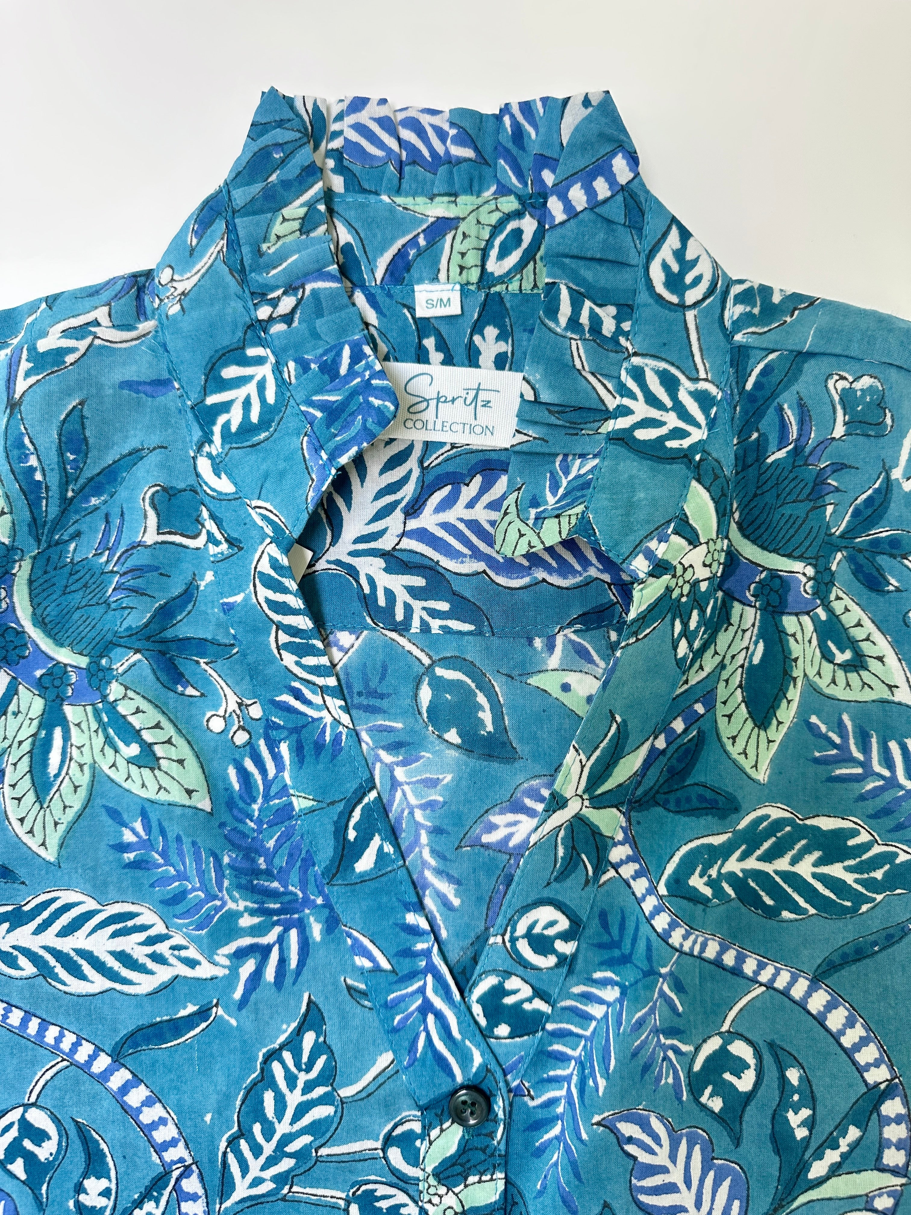 Market Blouse - Cerulean