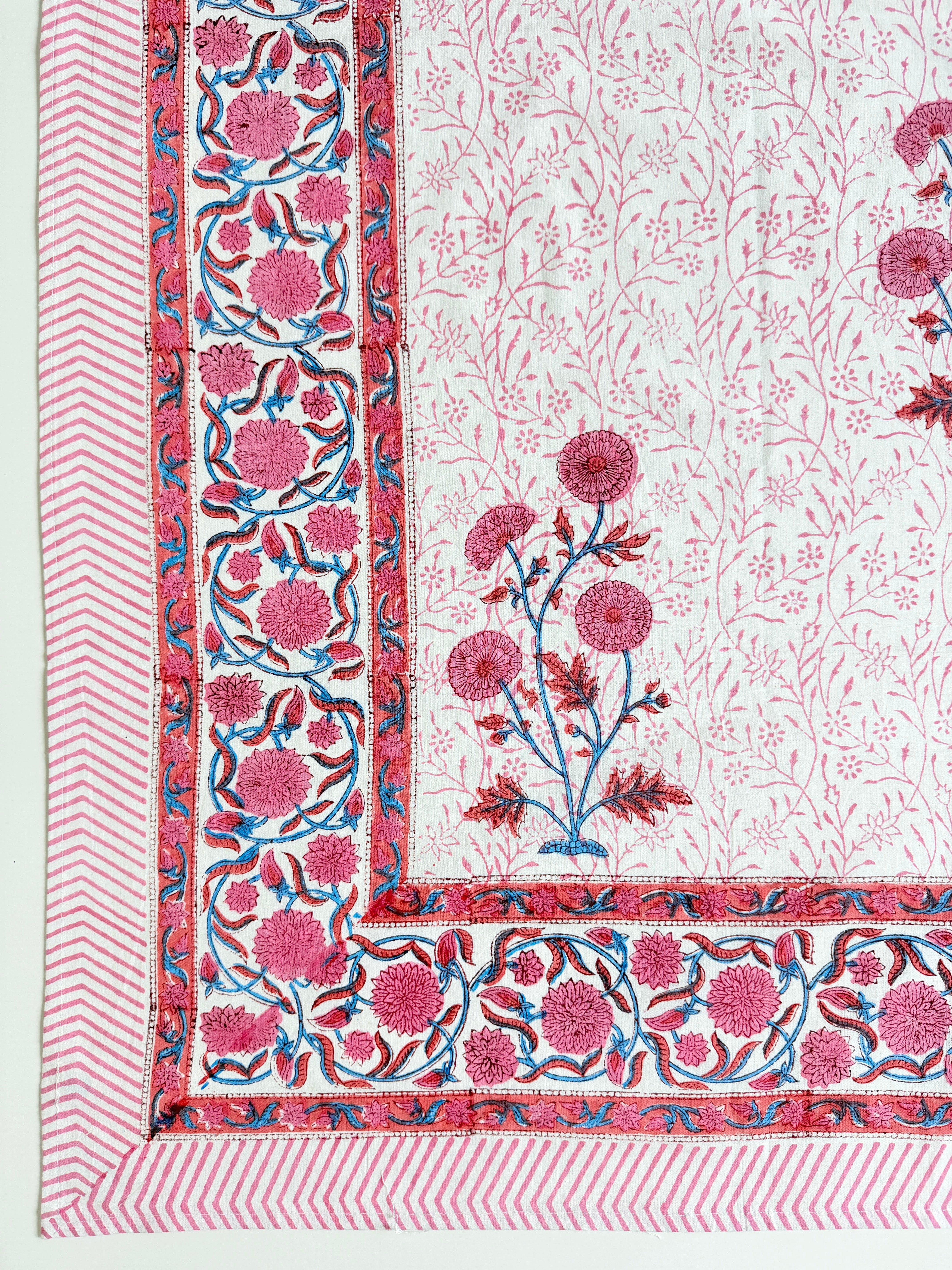 Spritz Tablecloth / Cotton Fabric Panel - Pinky