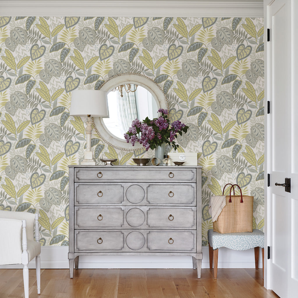 Jasmine Citrine Botanical Wallpaper